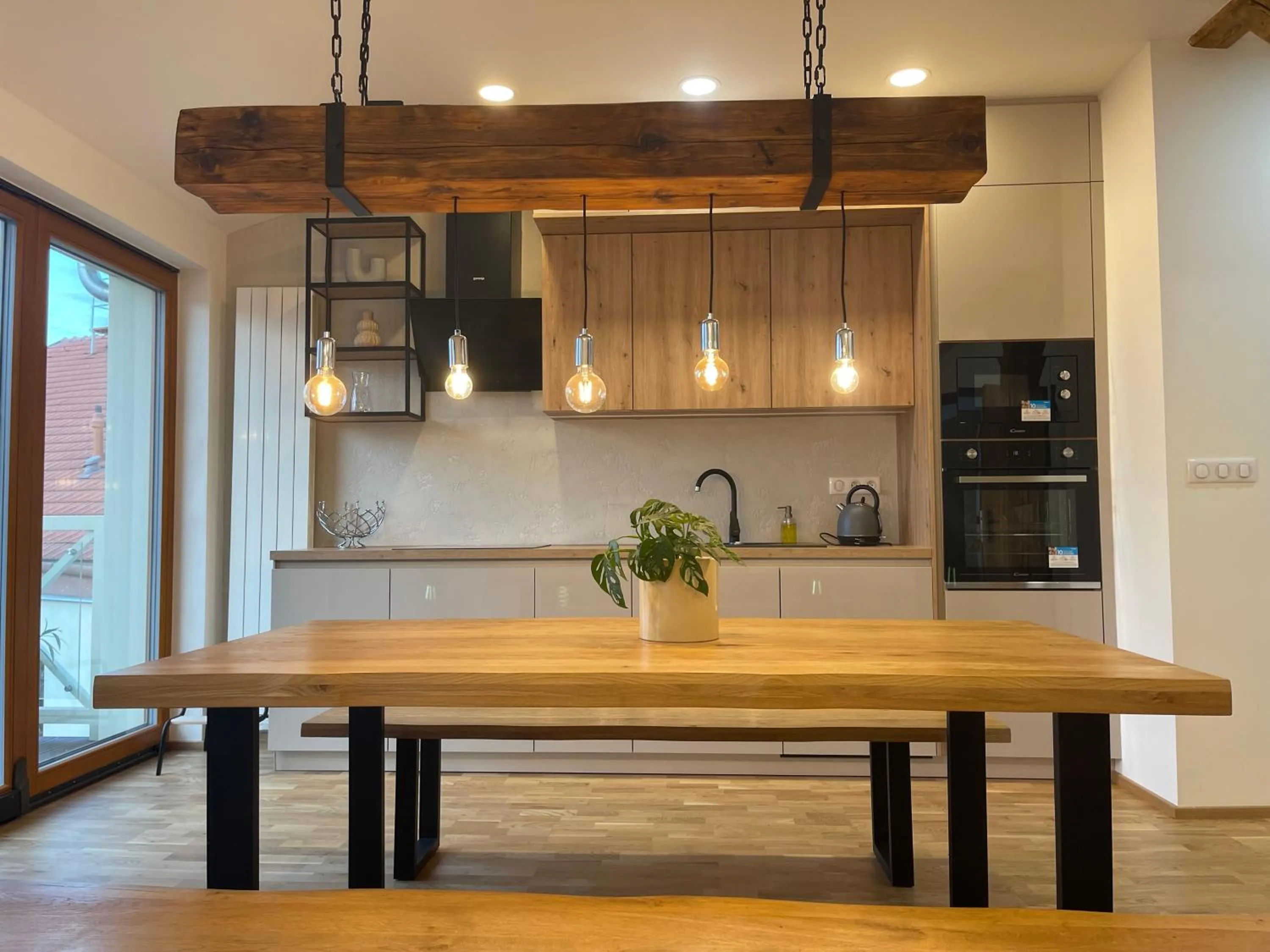 Kitchen or kitchenette in Apartmány Marienhof