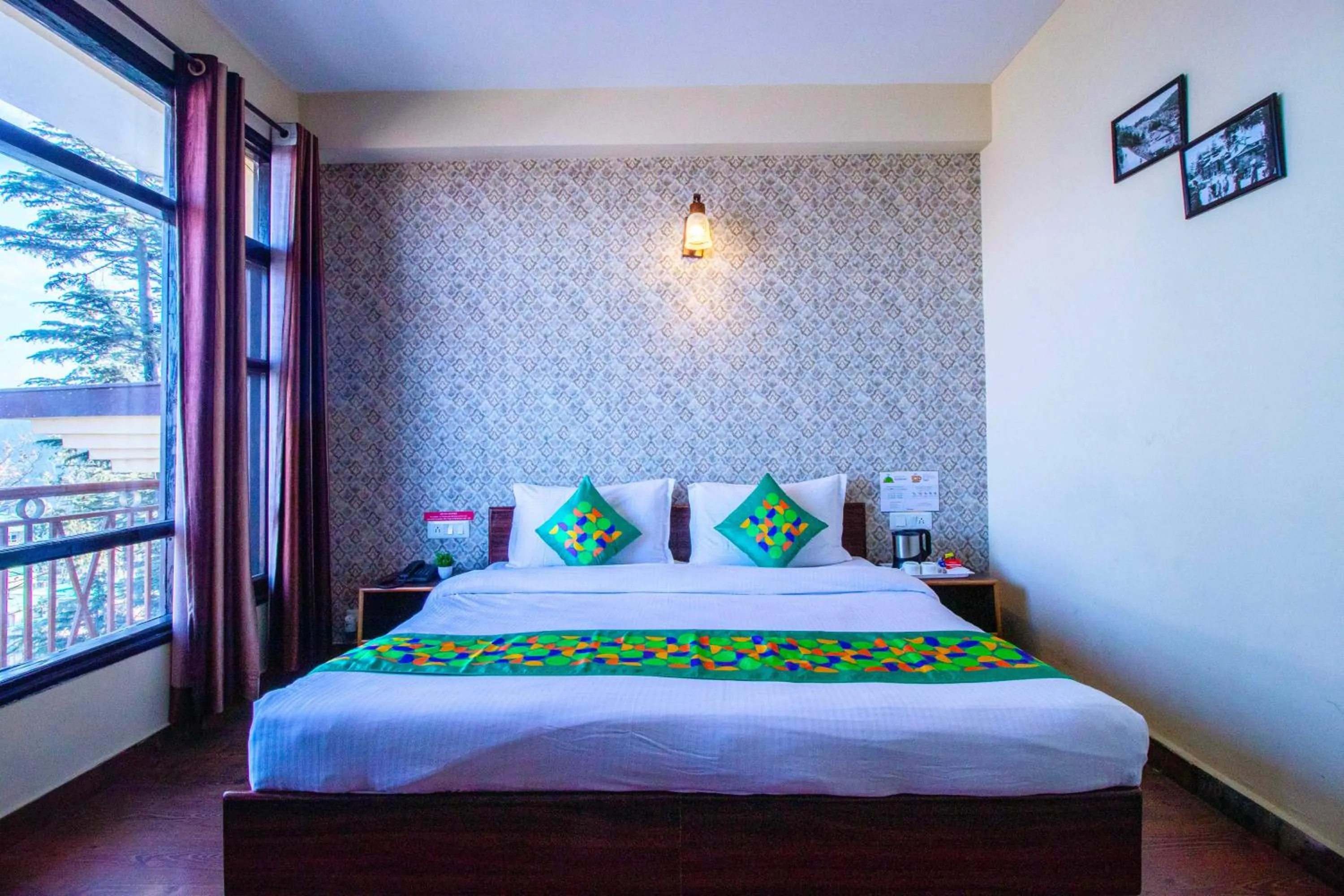 Bedroom, Bed in Treebo Shimla Ayurvedic Retreat, Kufri - Pure Veg