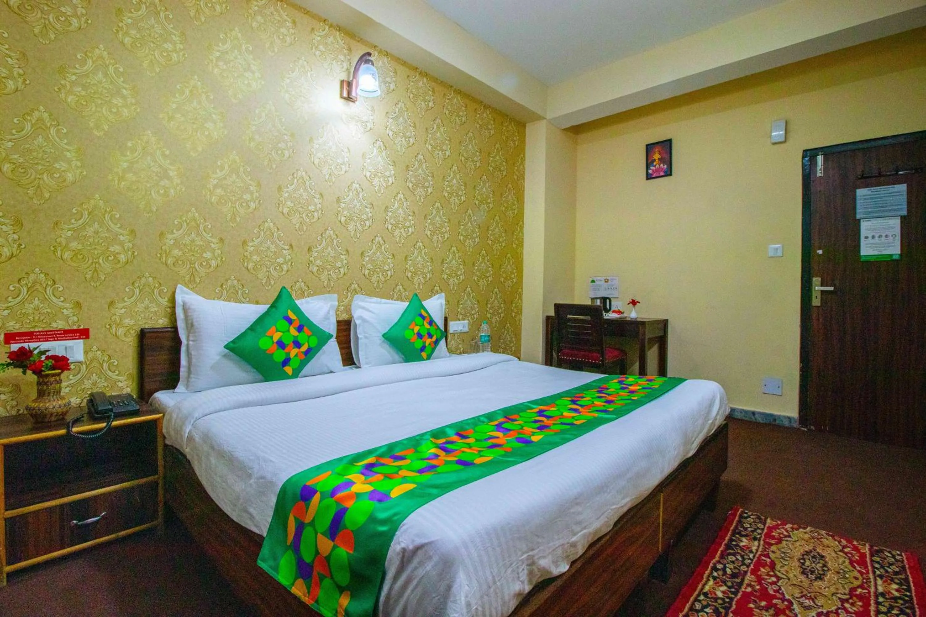 Bedroom, Bed in Treebo Shimla Ayurvedic Retreat, Kufri - Pure Veg