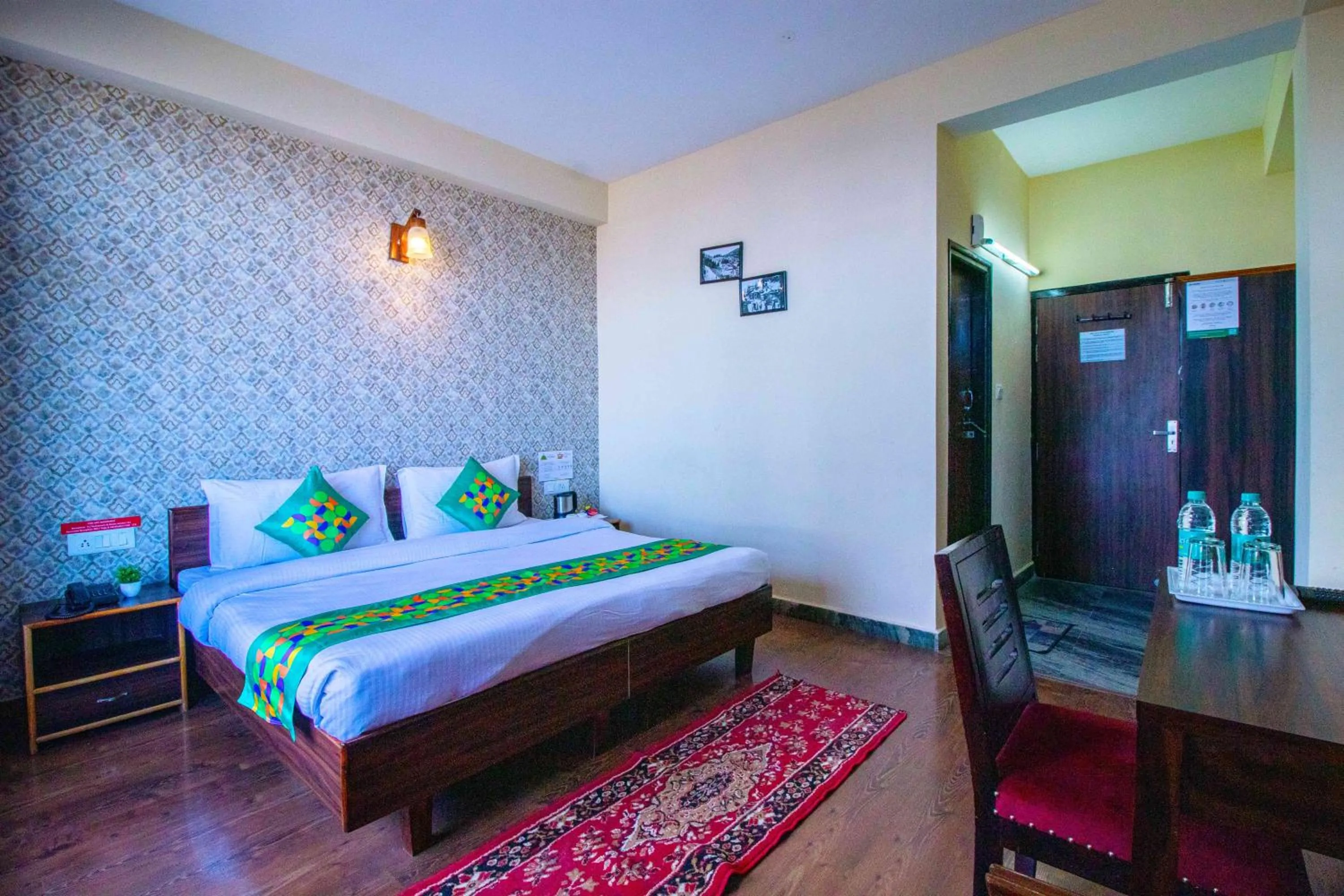 Bedroom, Bed in Treebo Shimla Ayurvedic Retreat, Kufri - Pure Veg