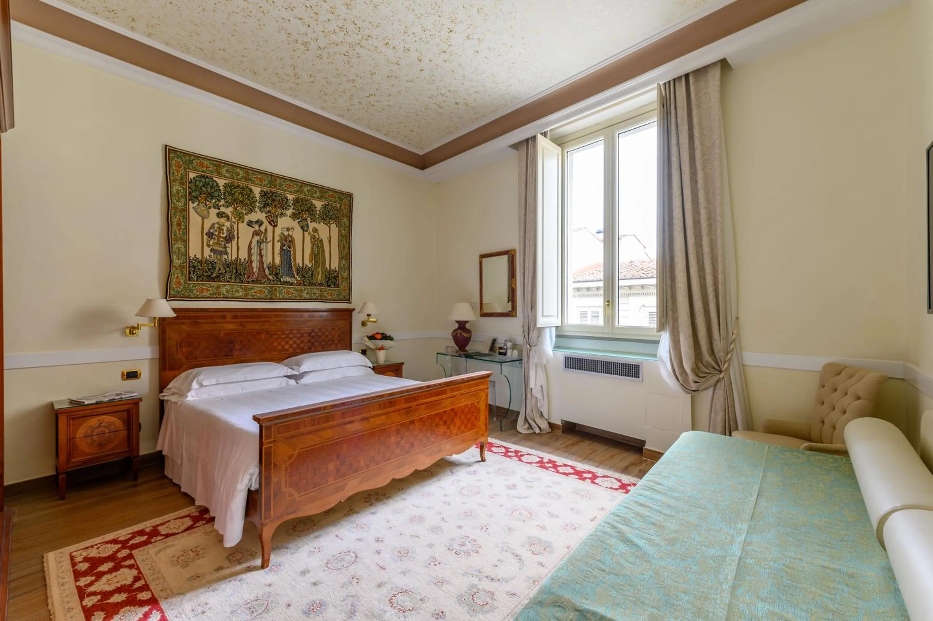 Seating area, Bed in Hotel Kraft