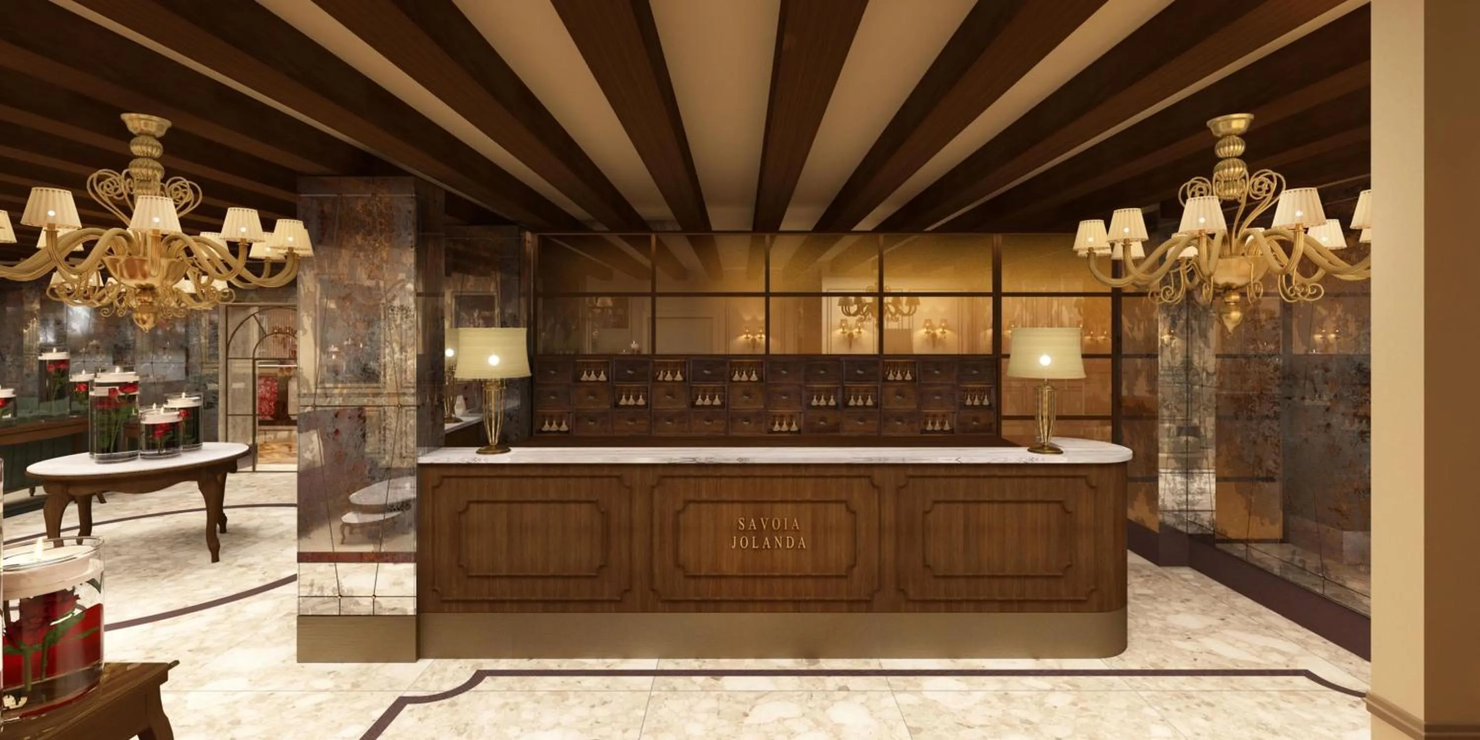 Lobby or reception in Hotel Savoia e Jolanda, WorldHotels Elite
