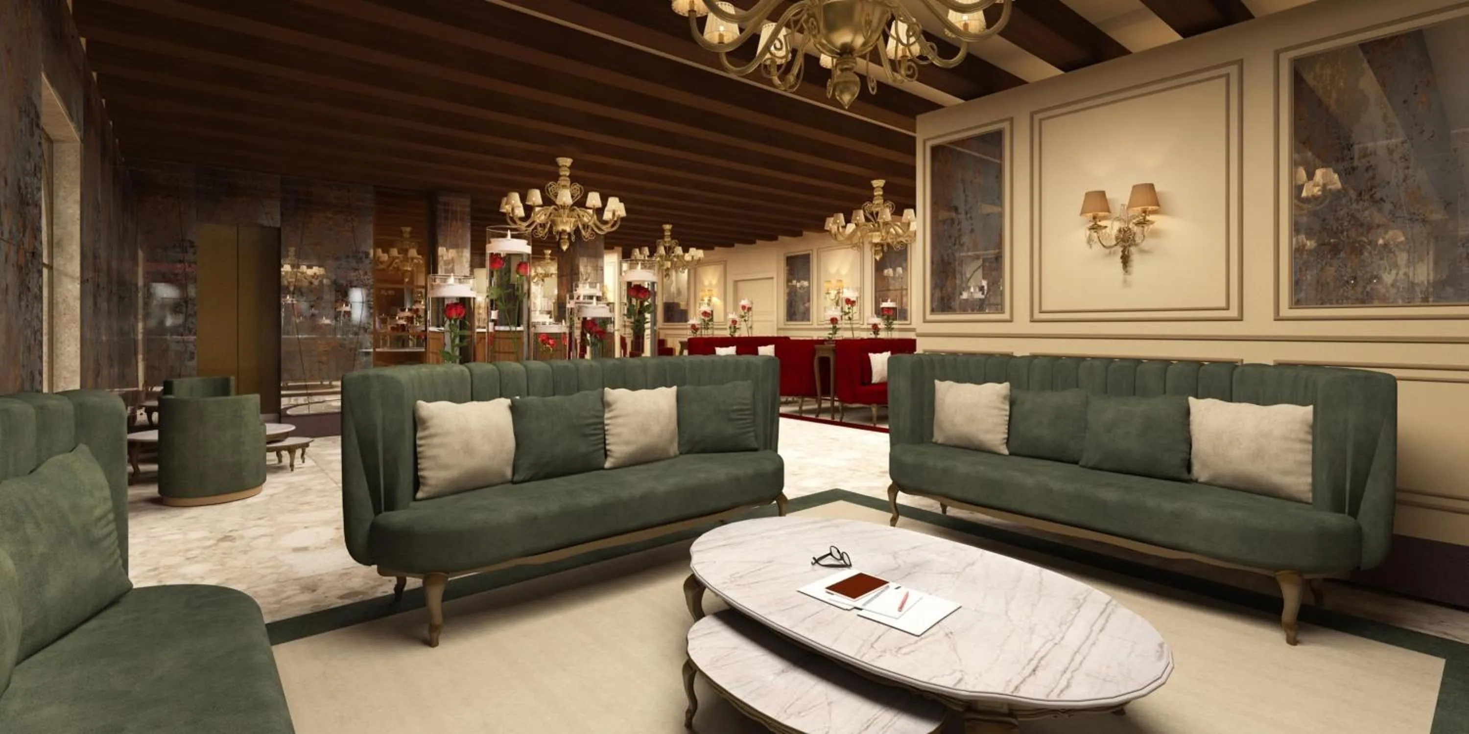 Lobby or reception in Hotel Savoia e Jolanda, WorldHotels Elite