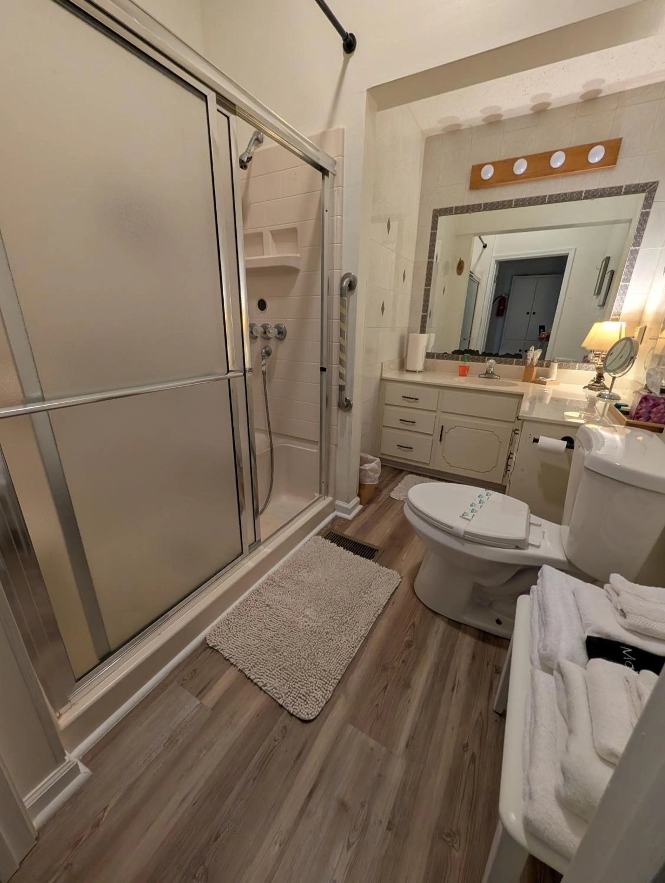 Shower in Cozy, Cute, Private Ozark Suite 5 Mins to Hospital