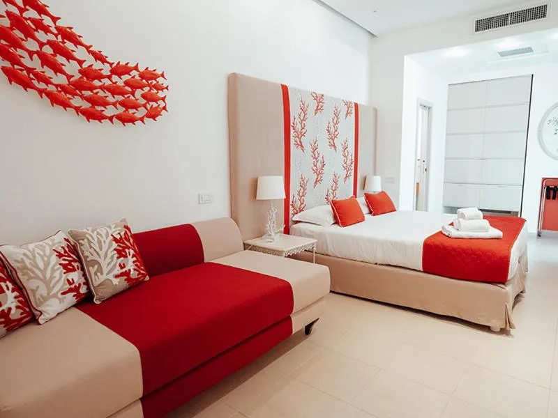 Bed in Hotel Corallo Sorrento