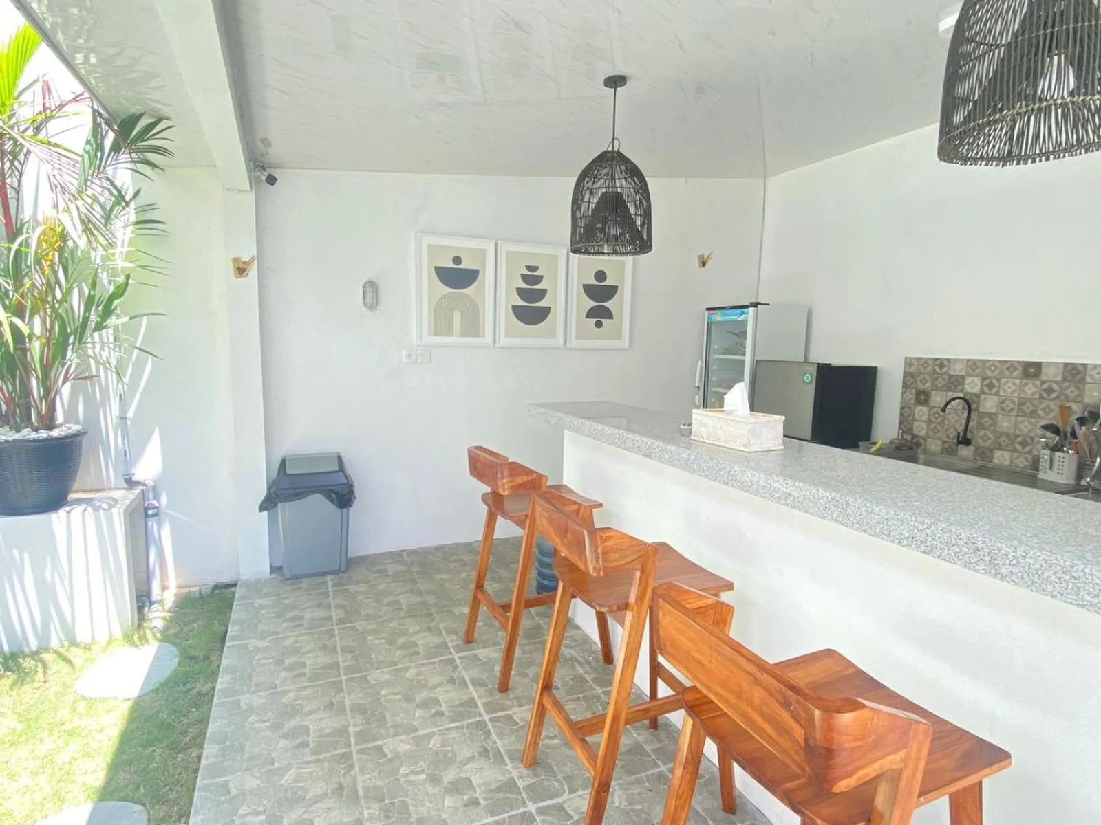 Kitchen or kitchenette in Maisaba Canggu Hotel & Coworking Space