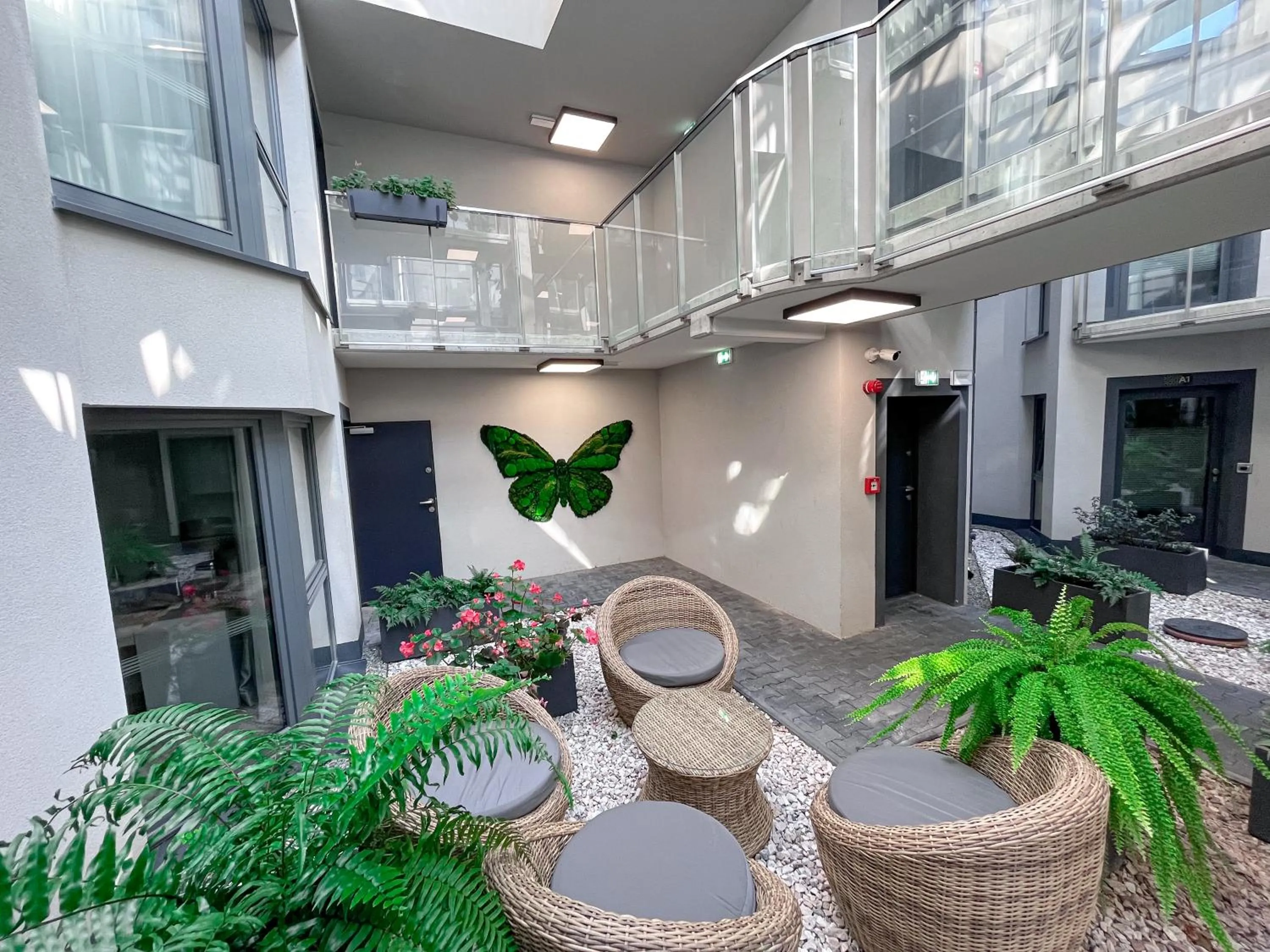 Inner courtyard view in Xerion Hotel