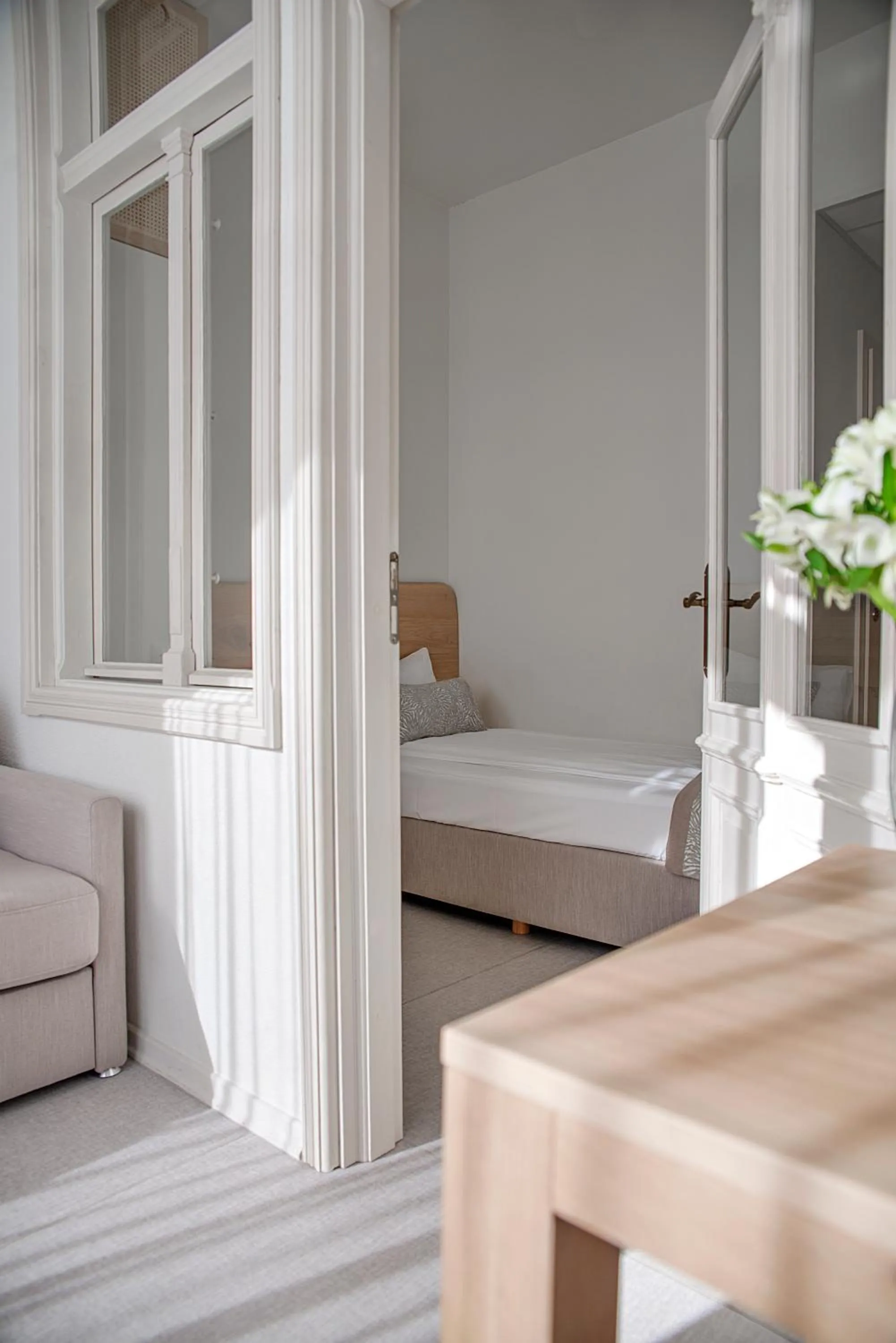 Bed in Hotel Dom Zdrojowy Gdańsk