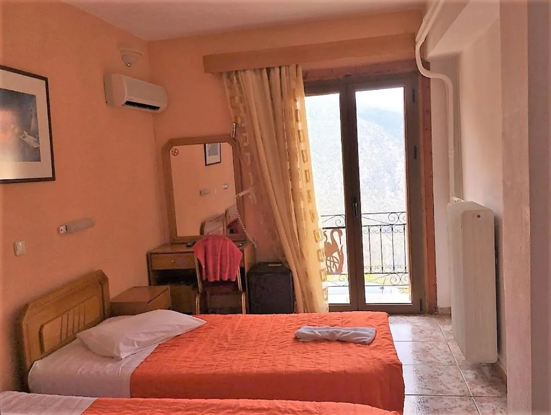 Photo of the whole room, Bed in delphi aiolos center hotel panoramic view&yoga harmony hotel&rooms