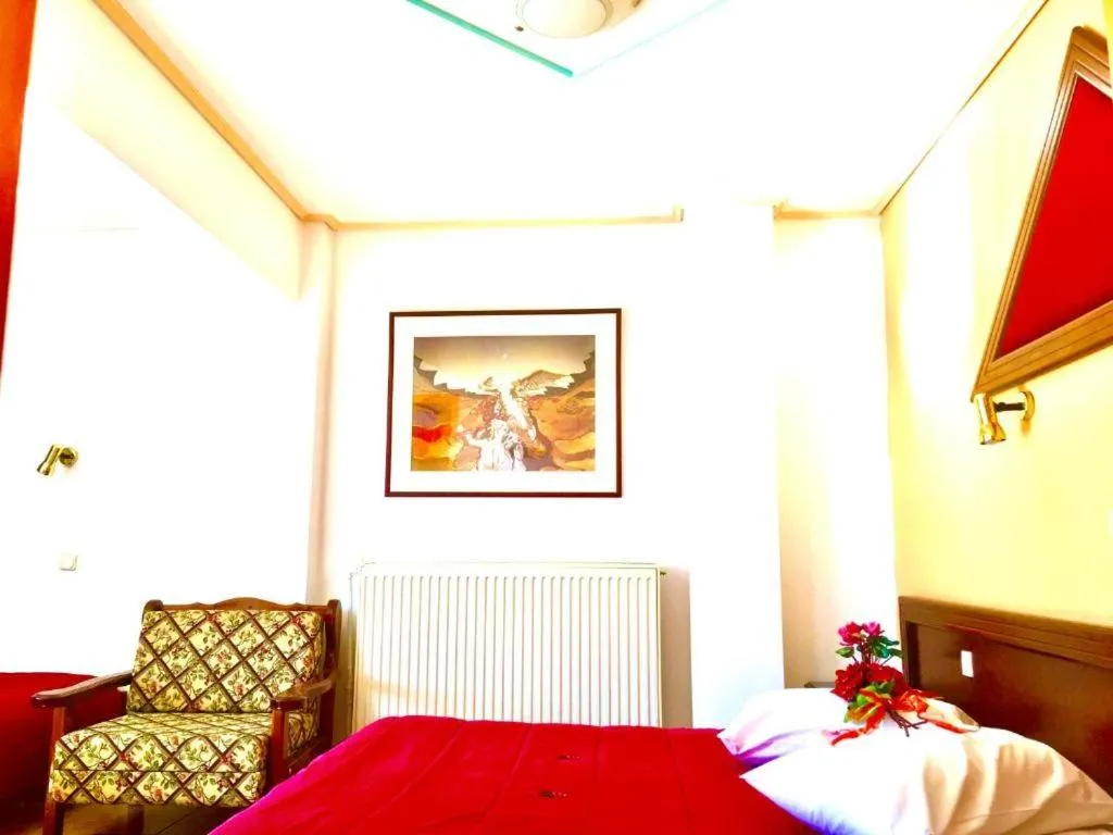 Bed in delphi aiolos center hotel panoramic view&yoga harmony hotel&rooms