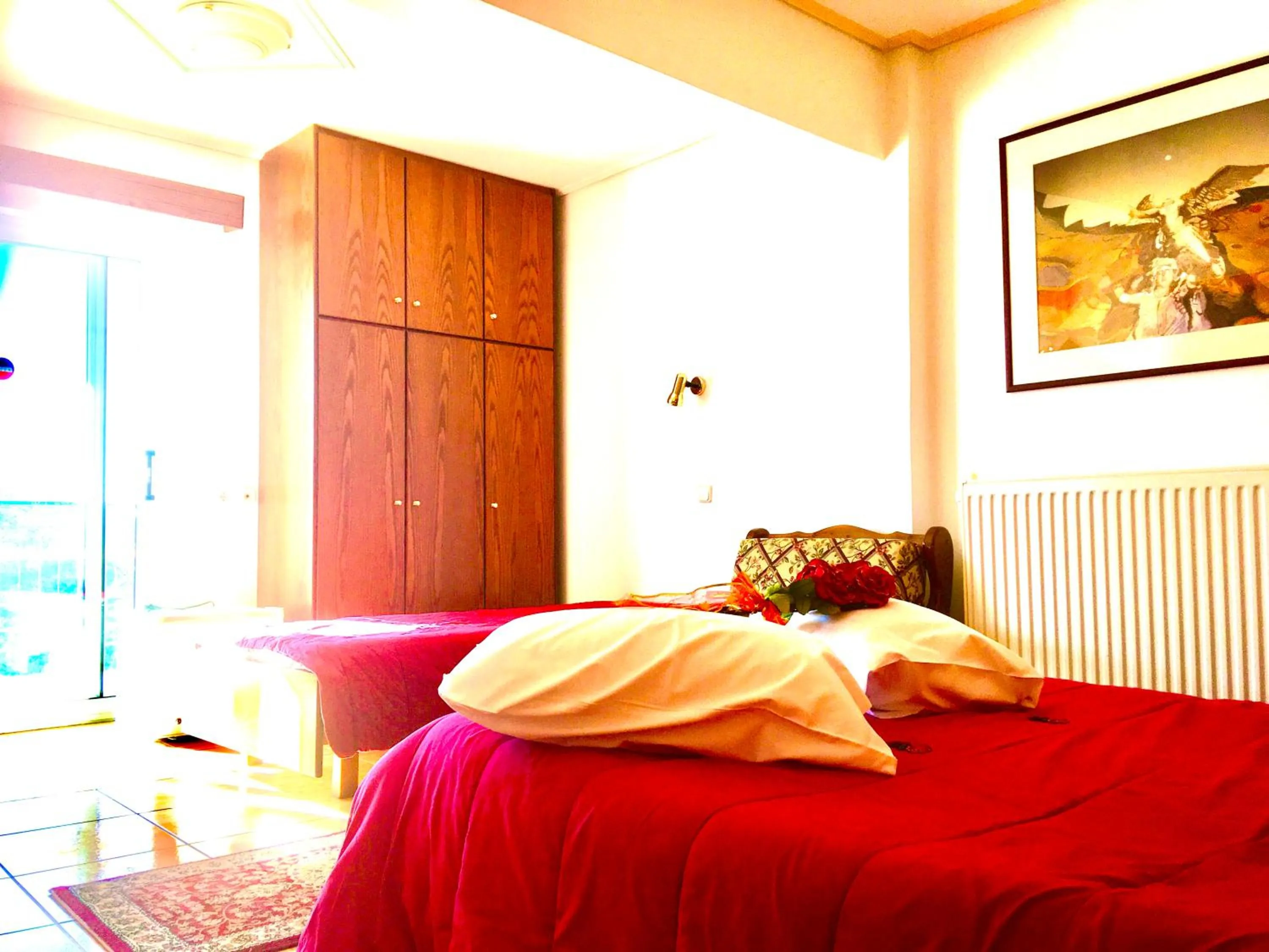 Bed in delphi aiolos center hotel panoramic view&yoga harmony hotel&rooms