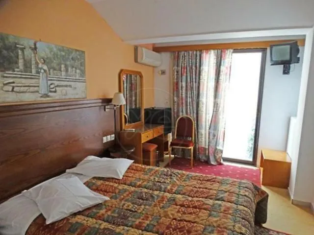 Bed in delphi aiolos center hotel panoramic view&yoga harmony hotel&rooms