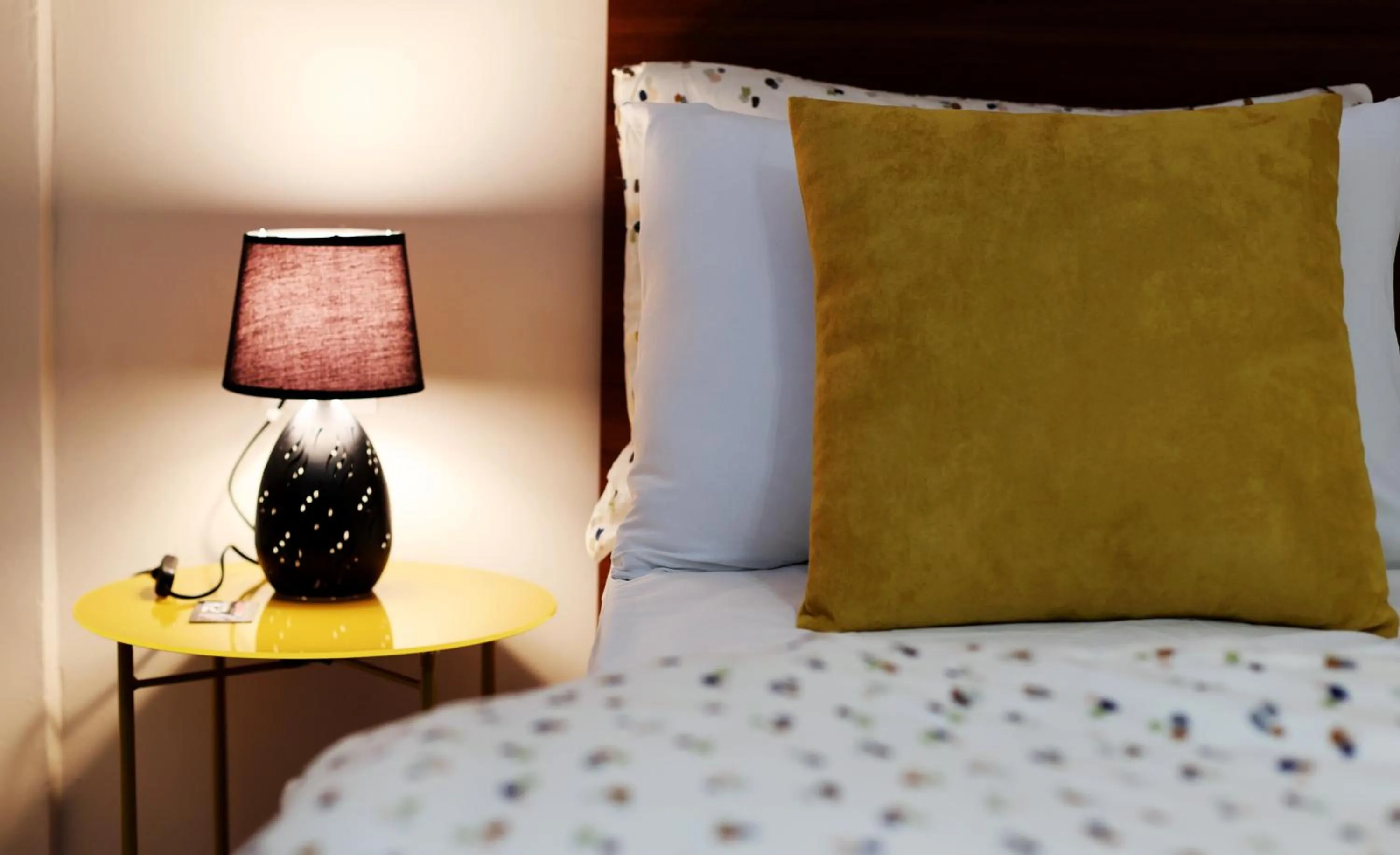 Bedroom, Bed in Atomium apartments