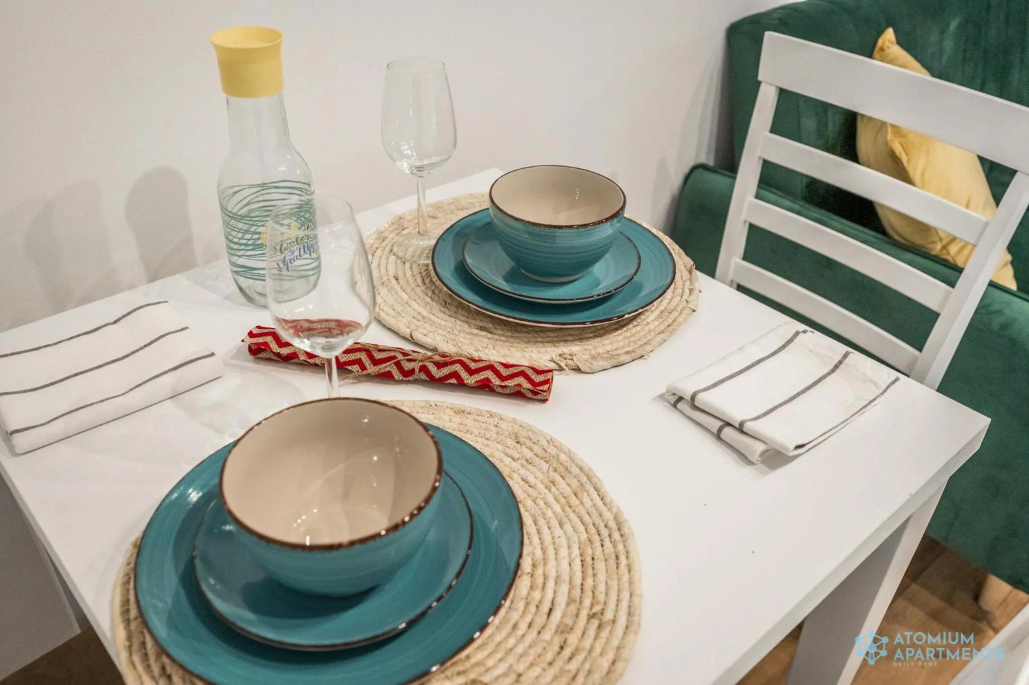 Dining area in Atomium apartments