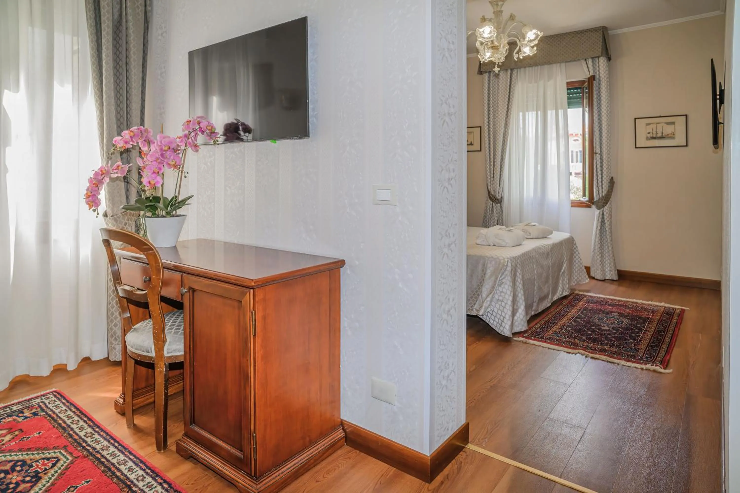 Bed in Hotel La Meridiana