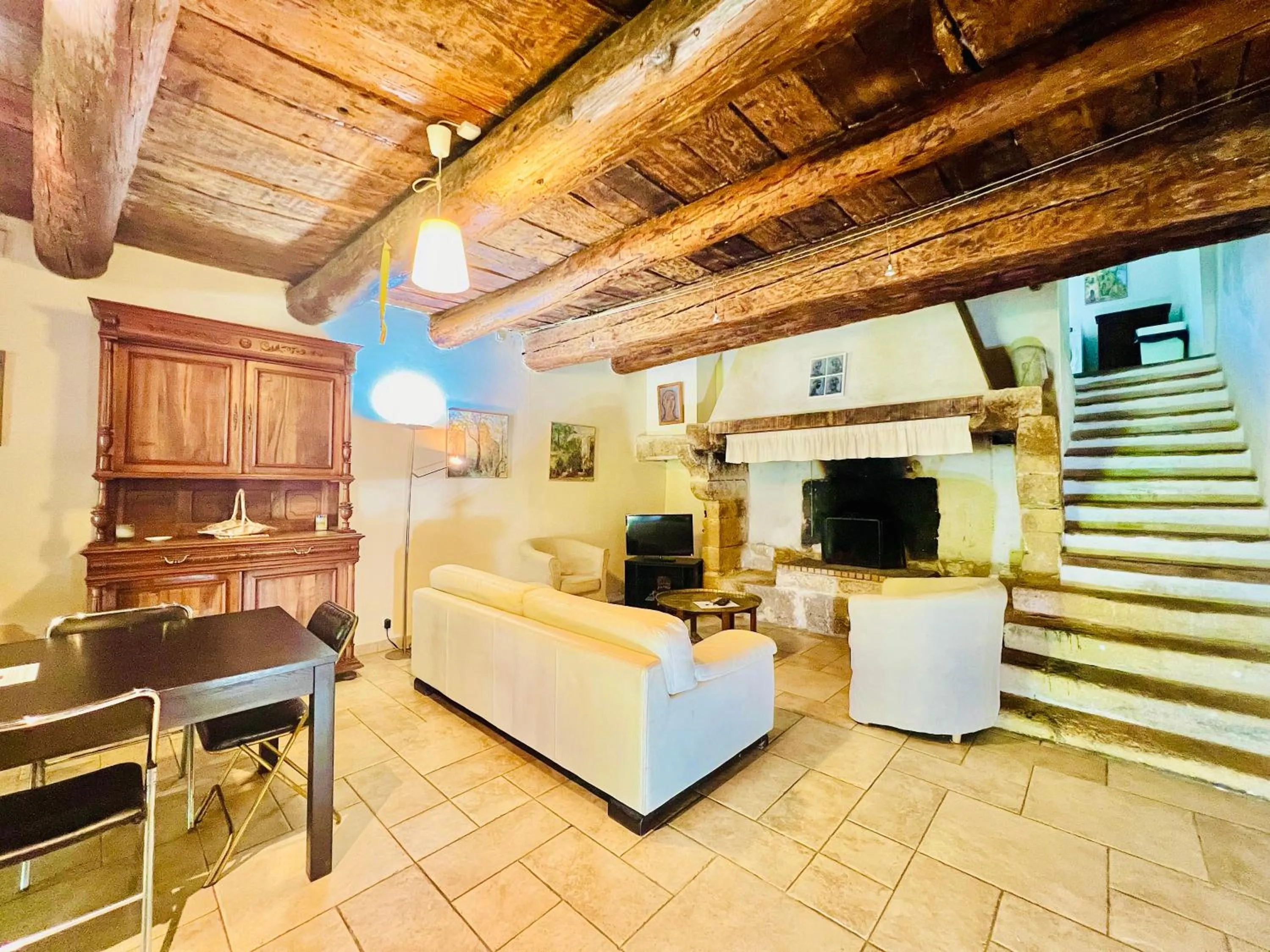 Living room in Le Moun Mazet gîte rural 3 étoiles, CLIM, Nature, 6 personnes