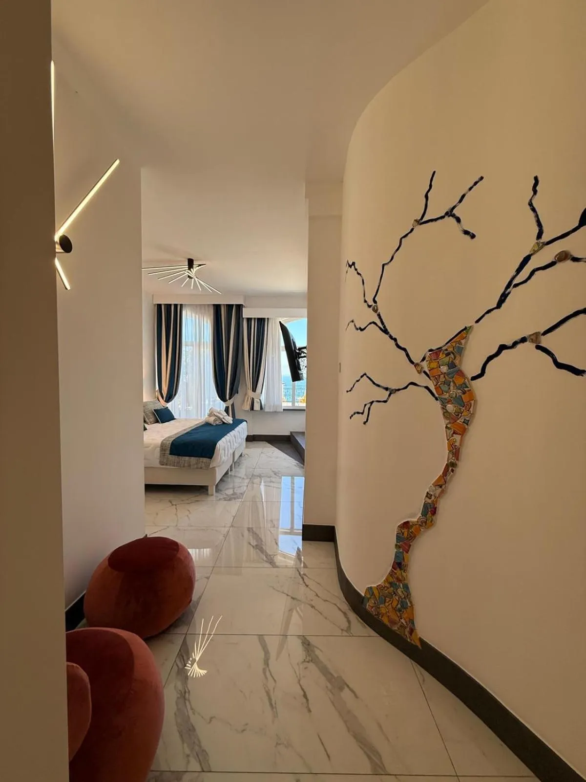 Bed in Positano Art Hotel Pasitea