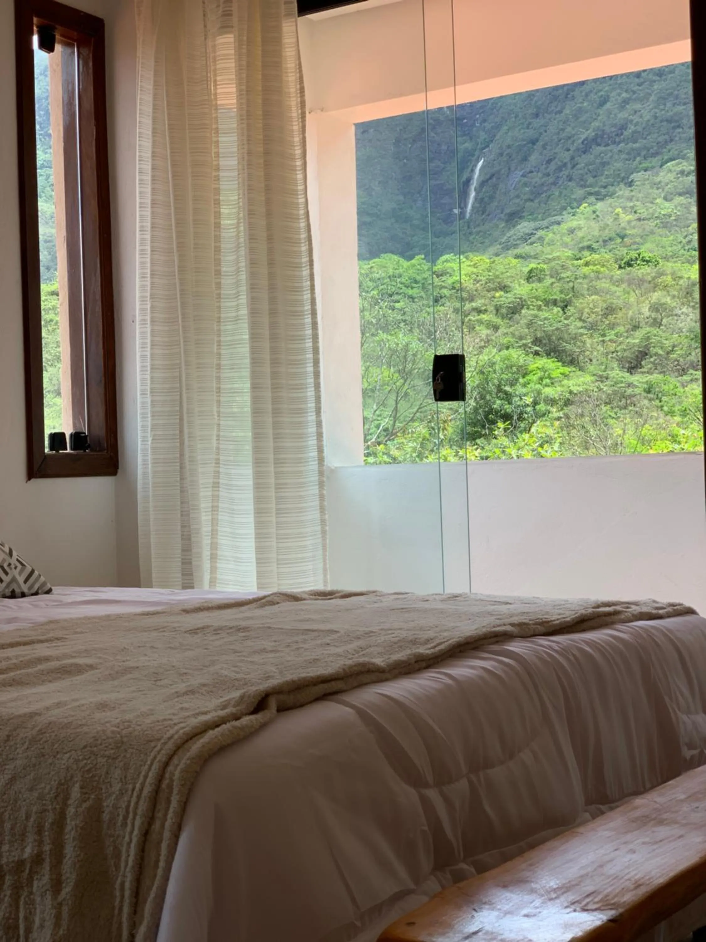 Bed in Pousada Canto das Cachoeiras