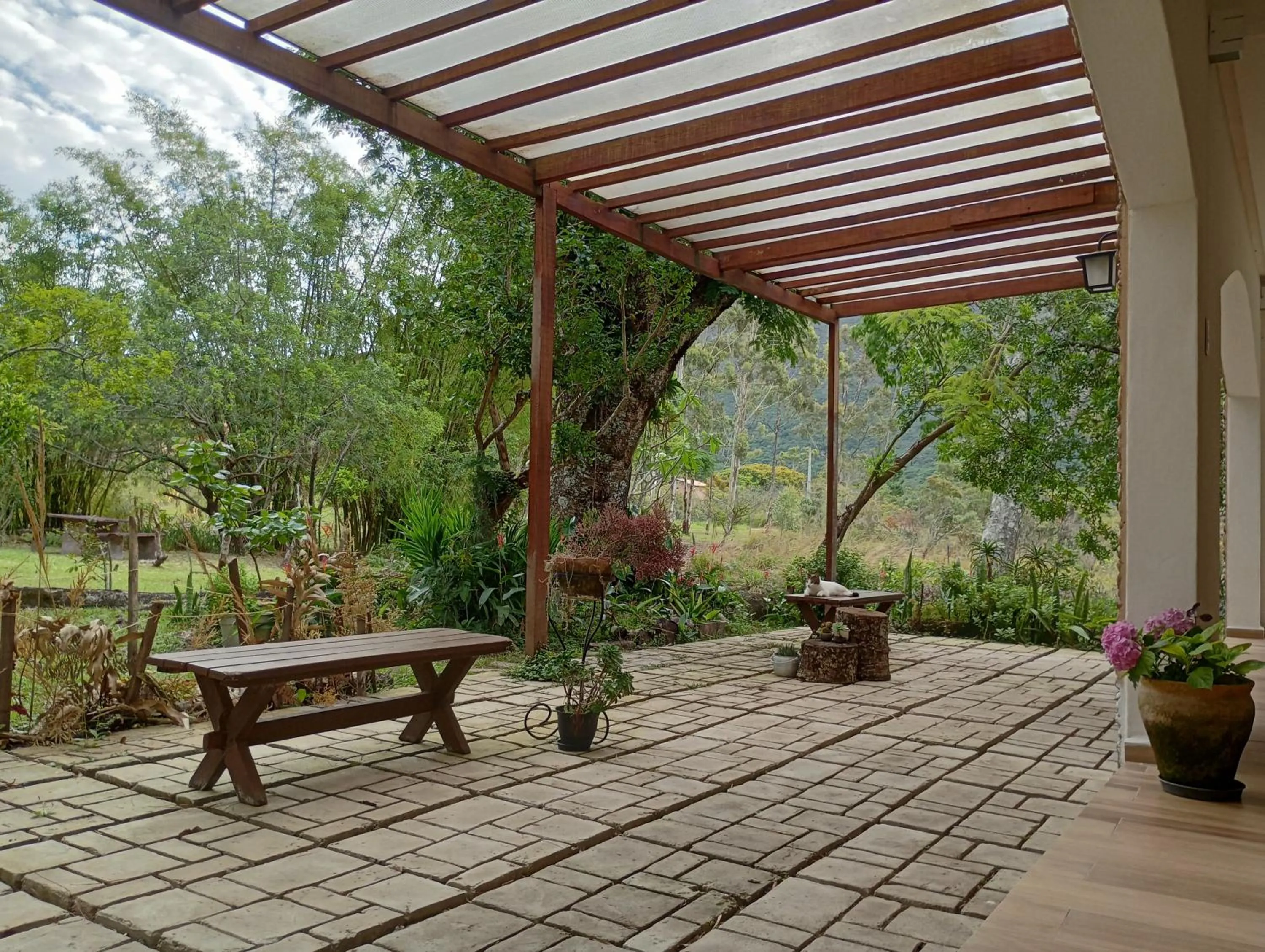 Patio in Pousada Canto das Cachoeiras