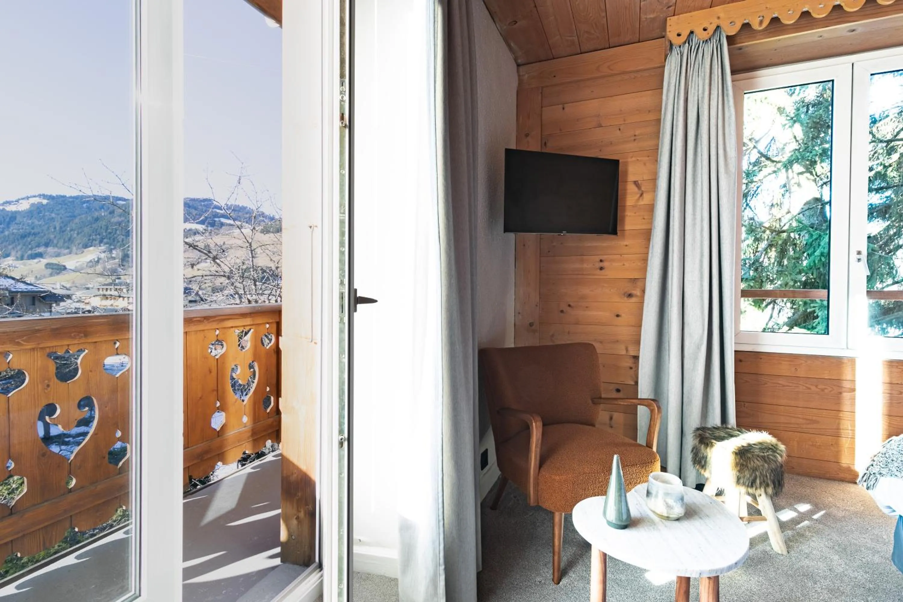 Balcony/Terrace in Le Chalet d'Antoine - Centre de Megève