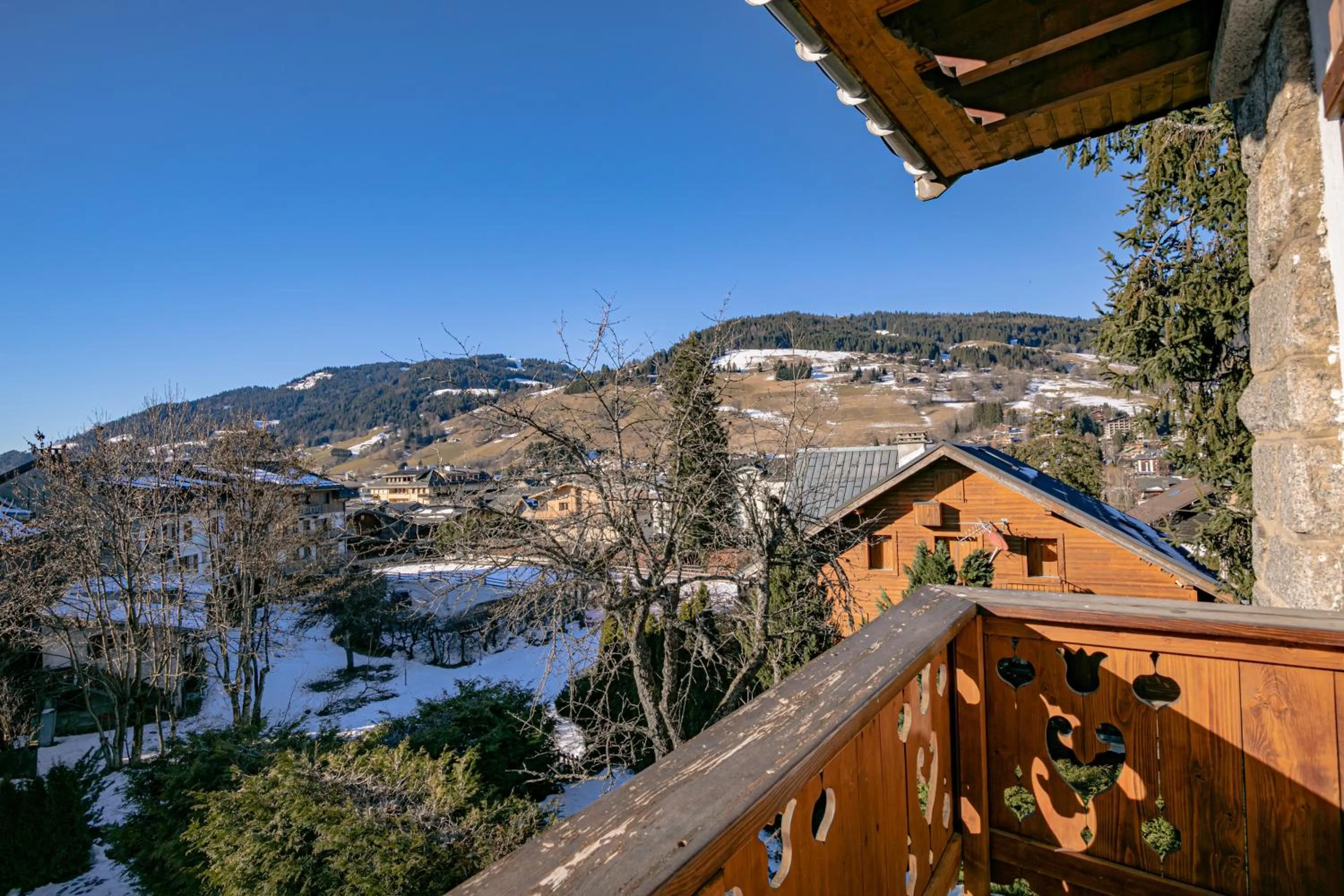 Balcony/Terrace in Le Chalet d'Antoine - Centre de Megève