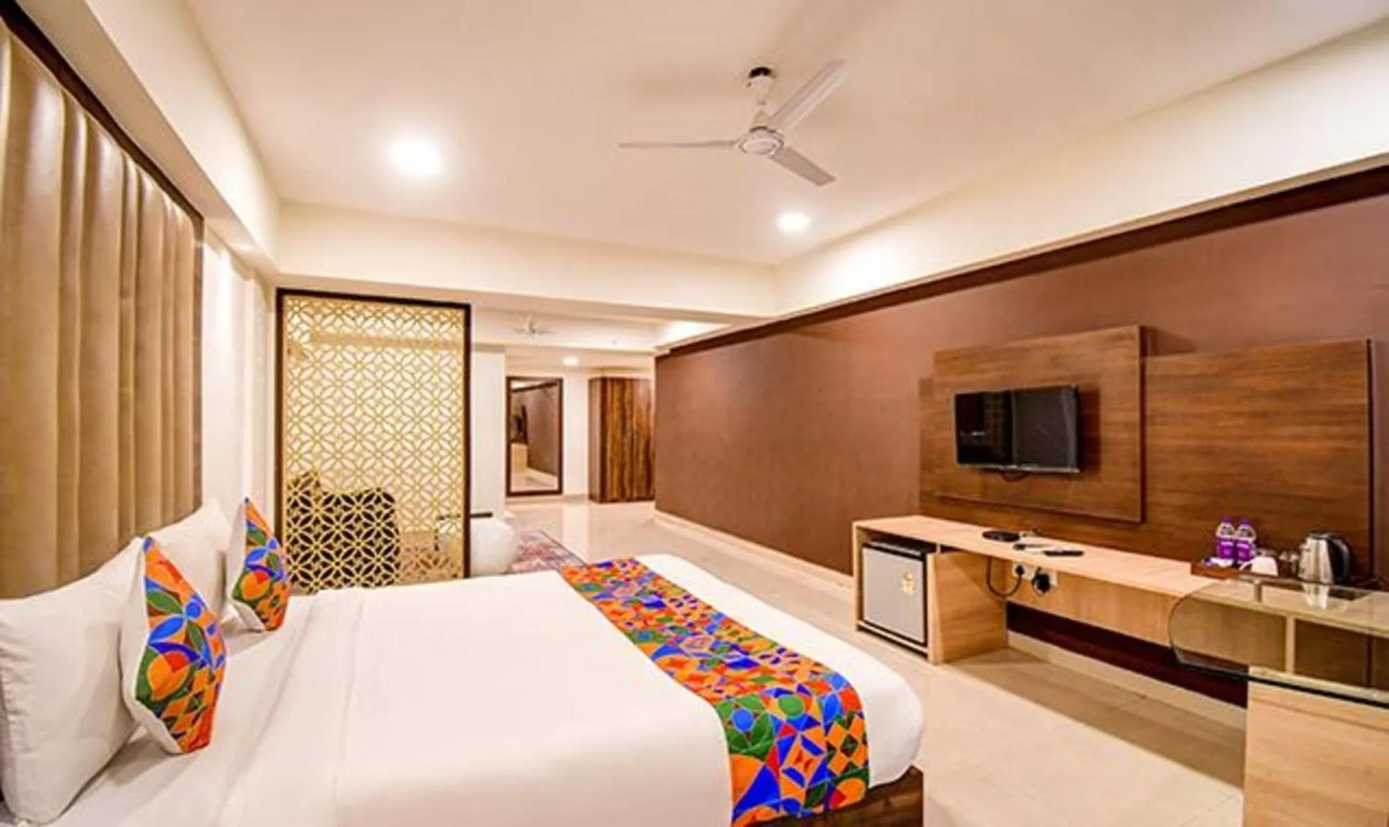Bed in FabHotel Indeedcare Hotel & Resorts - Nr Kolkata Airport