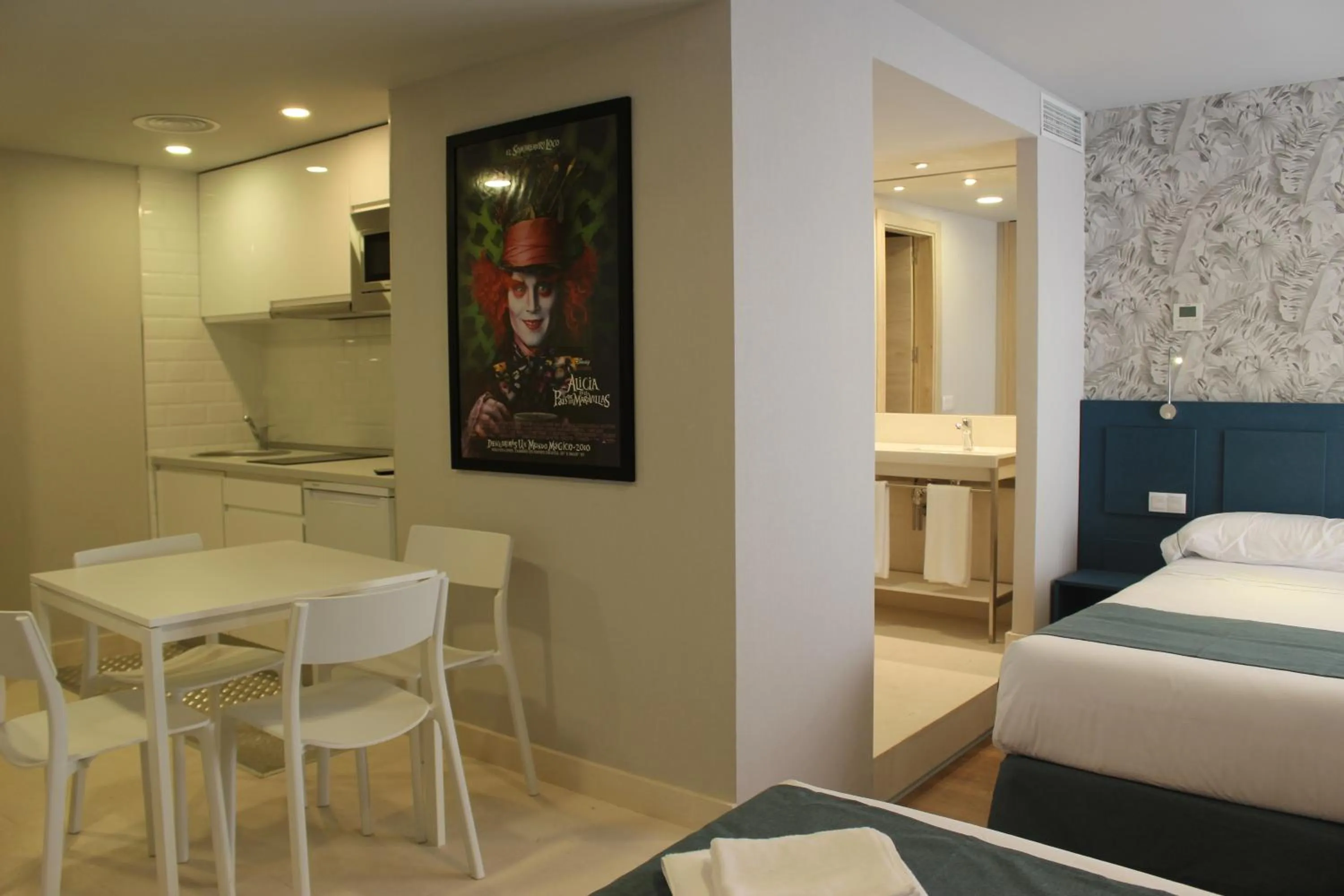 Dining area, Bed in Modo Hotel Apartamento