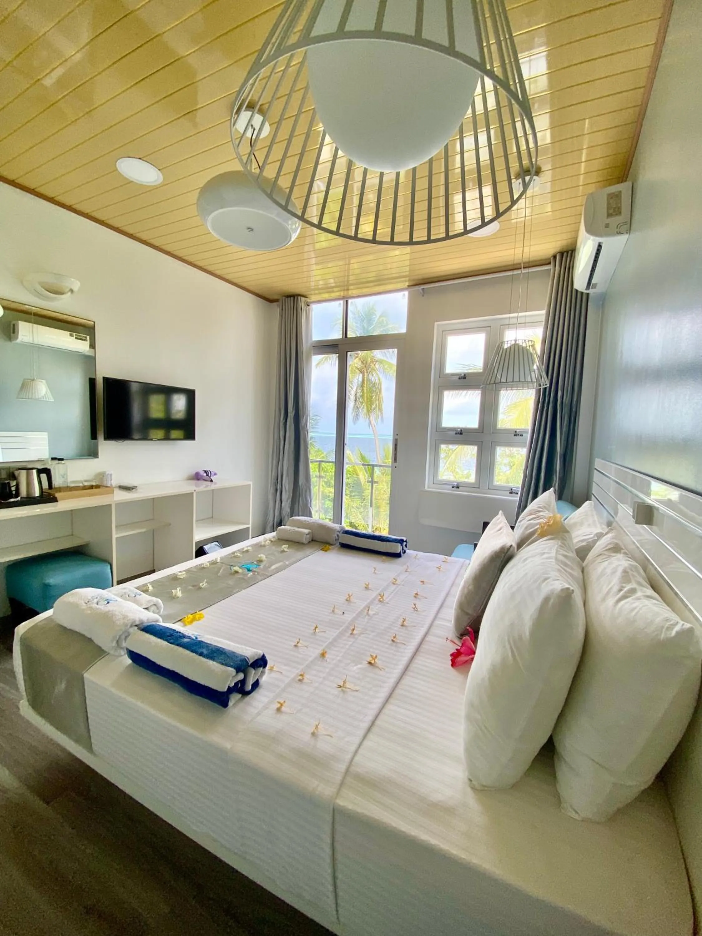 Bed in VIVA Beach Maldives