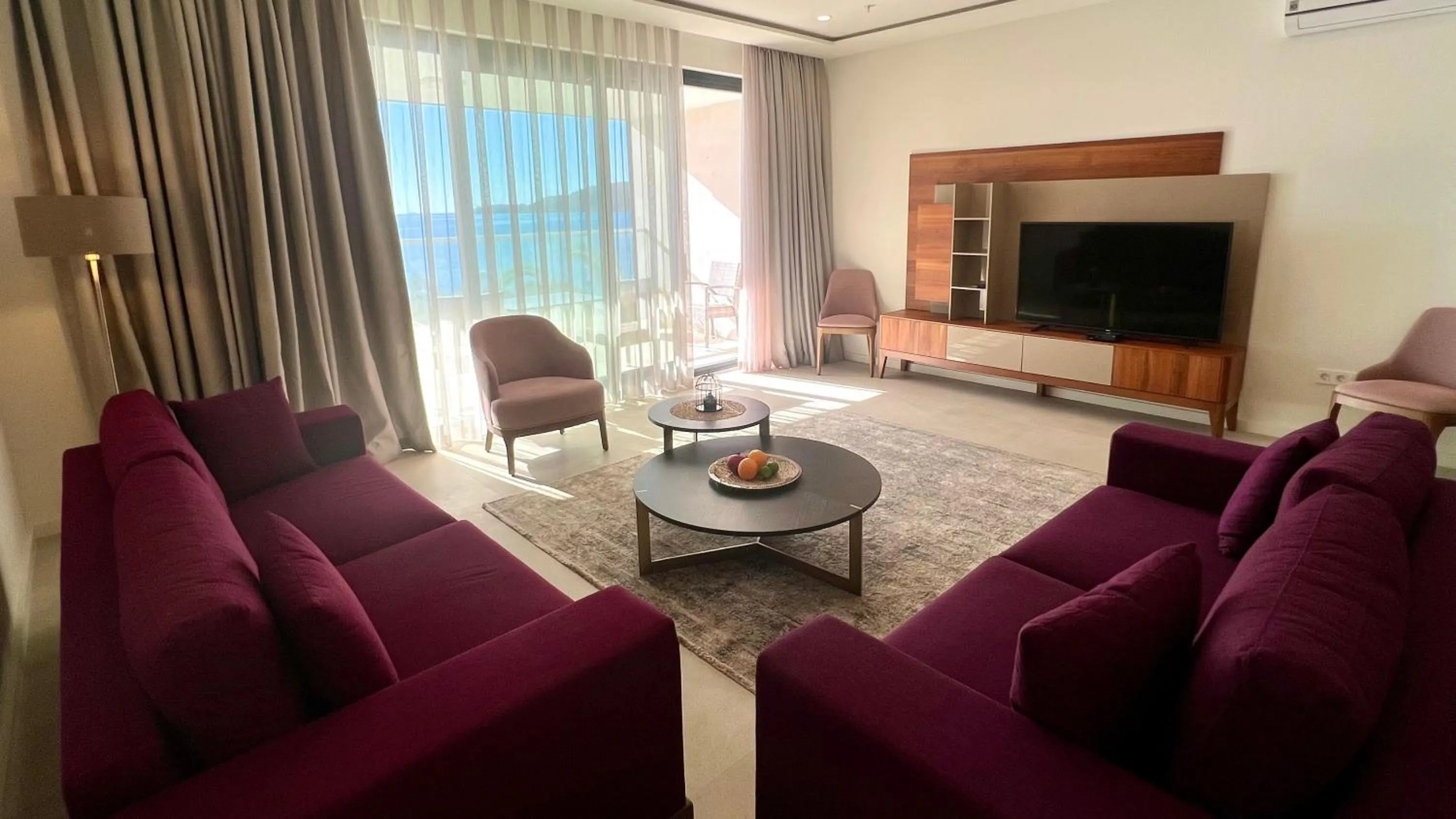 Living room in Sunraf Luxe Apartments