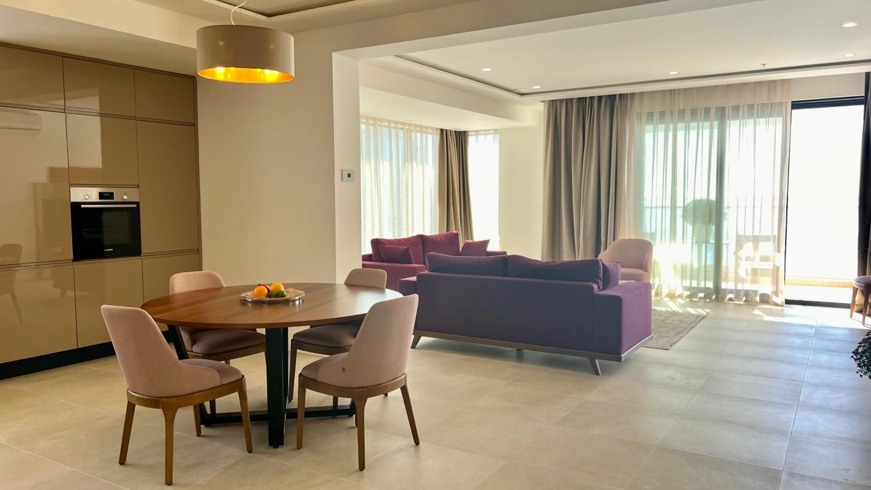 Living room in Sunraf Luxe Apartments