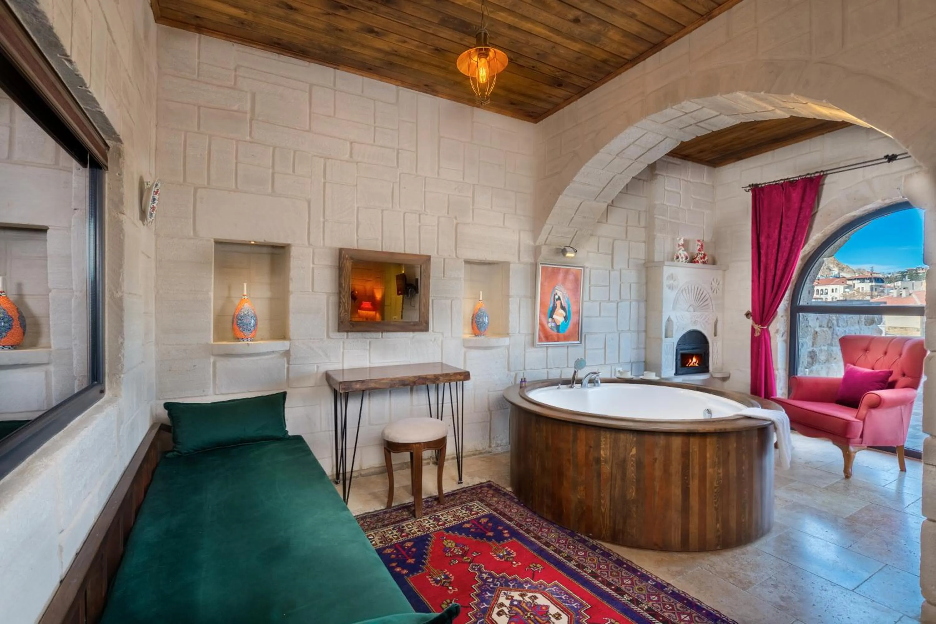 Bathroom in Megaron Cave Hotel Cappadocia