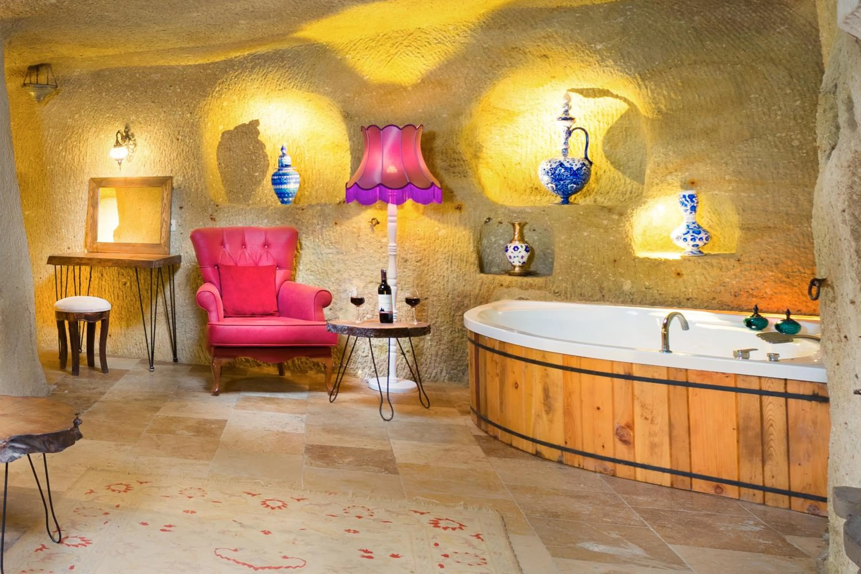 Hot Tub in Megaron Cave Hotel Cappadocia