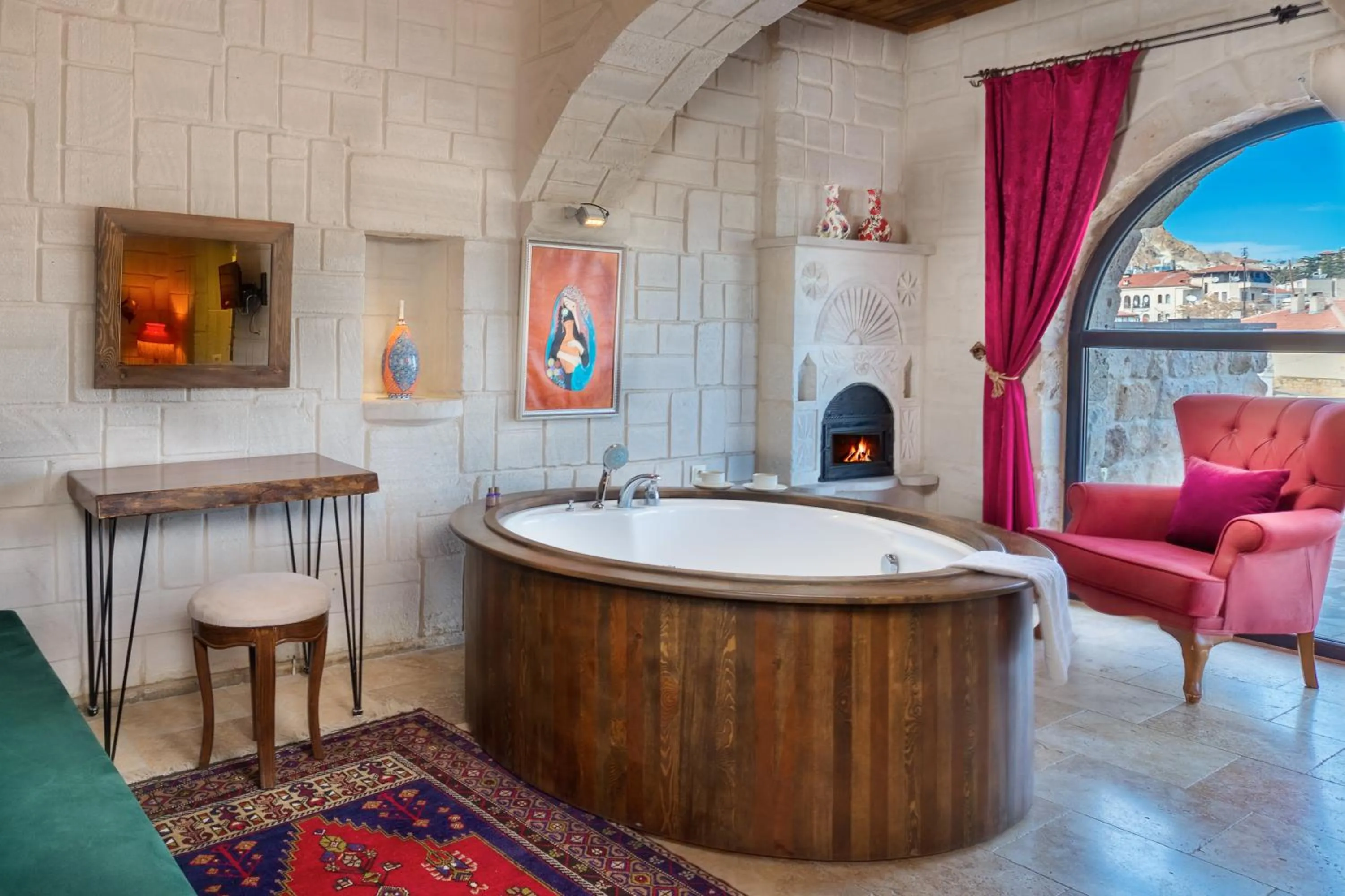 Bath in Megaron Cave Hotel Cappadocia