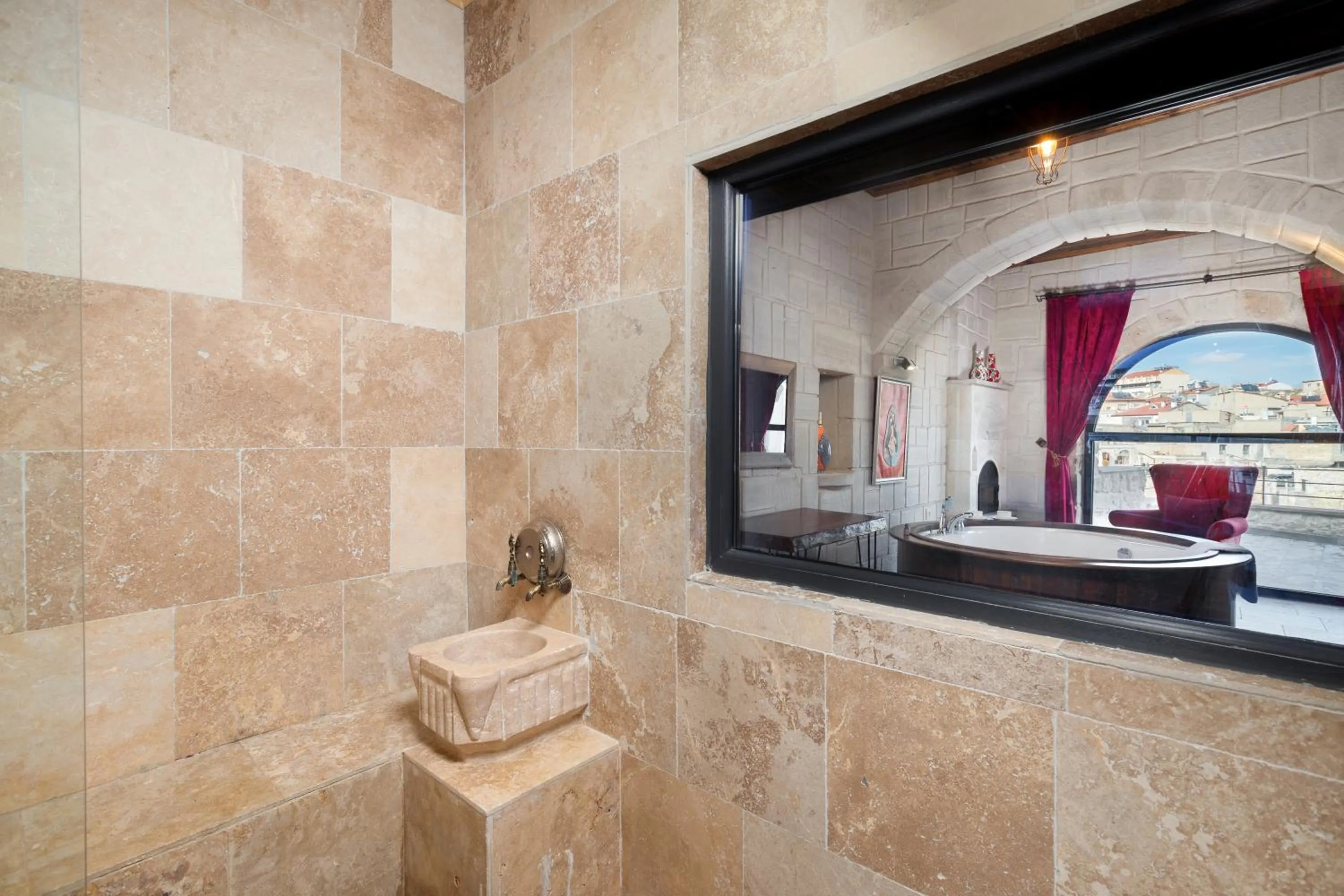 Bathroom in Megaron Cave Hotel Cappadocia