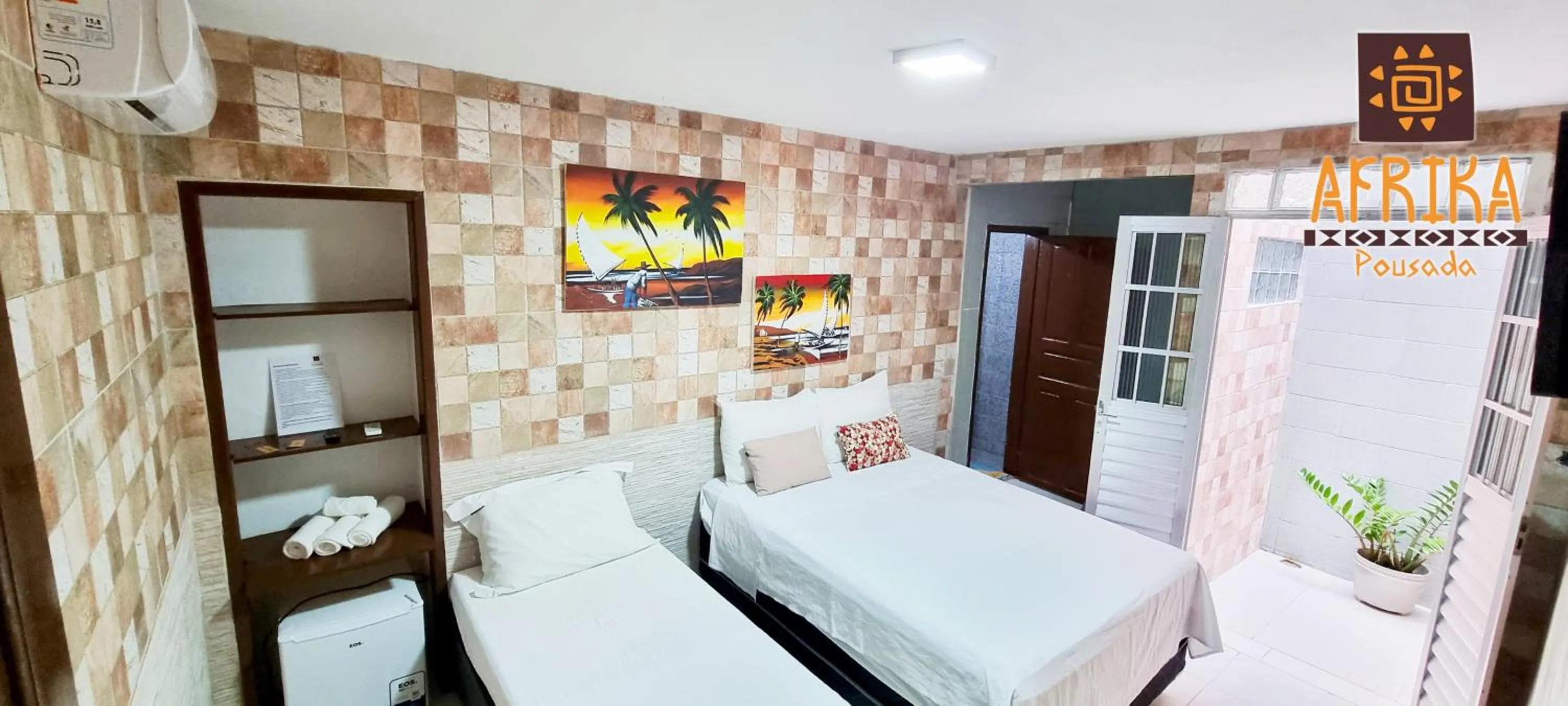 View (from property/room), Bed in Pousada Afrika