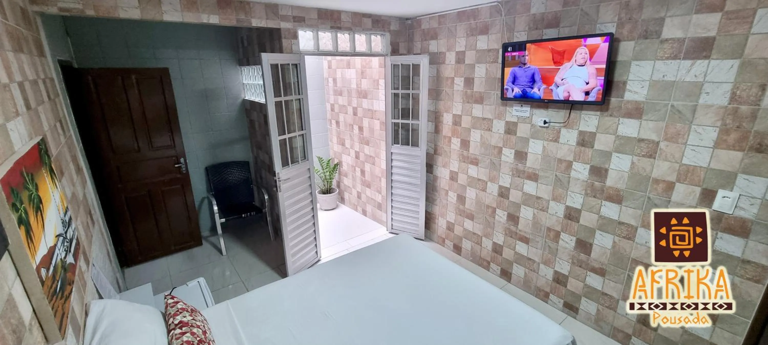 View (from property/room), Bed in Pousada Afrika