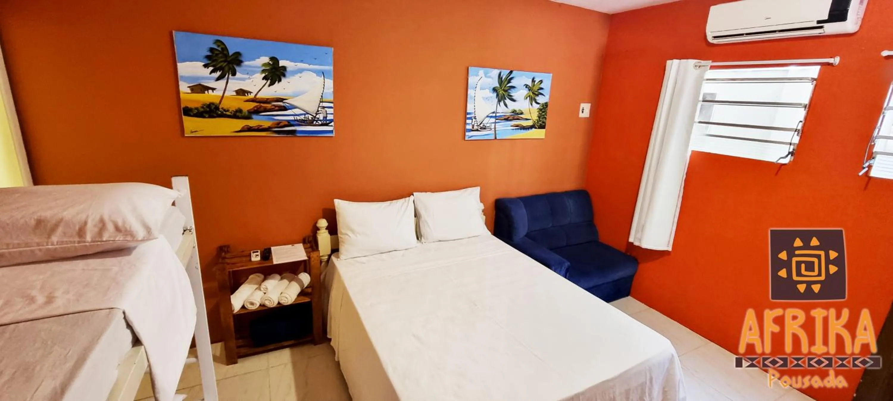 View (from property/room), Bed in Pousada Afrika