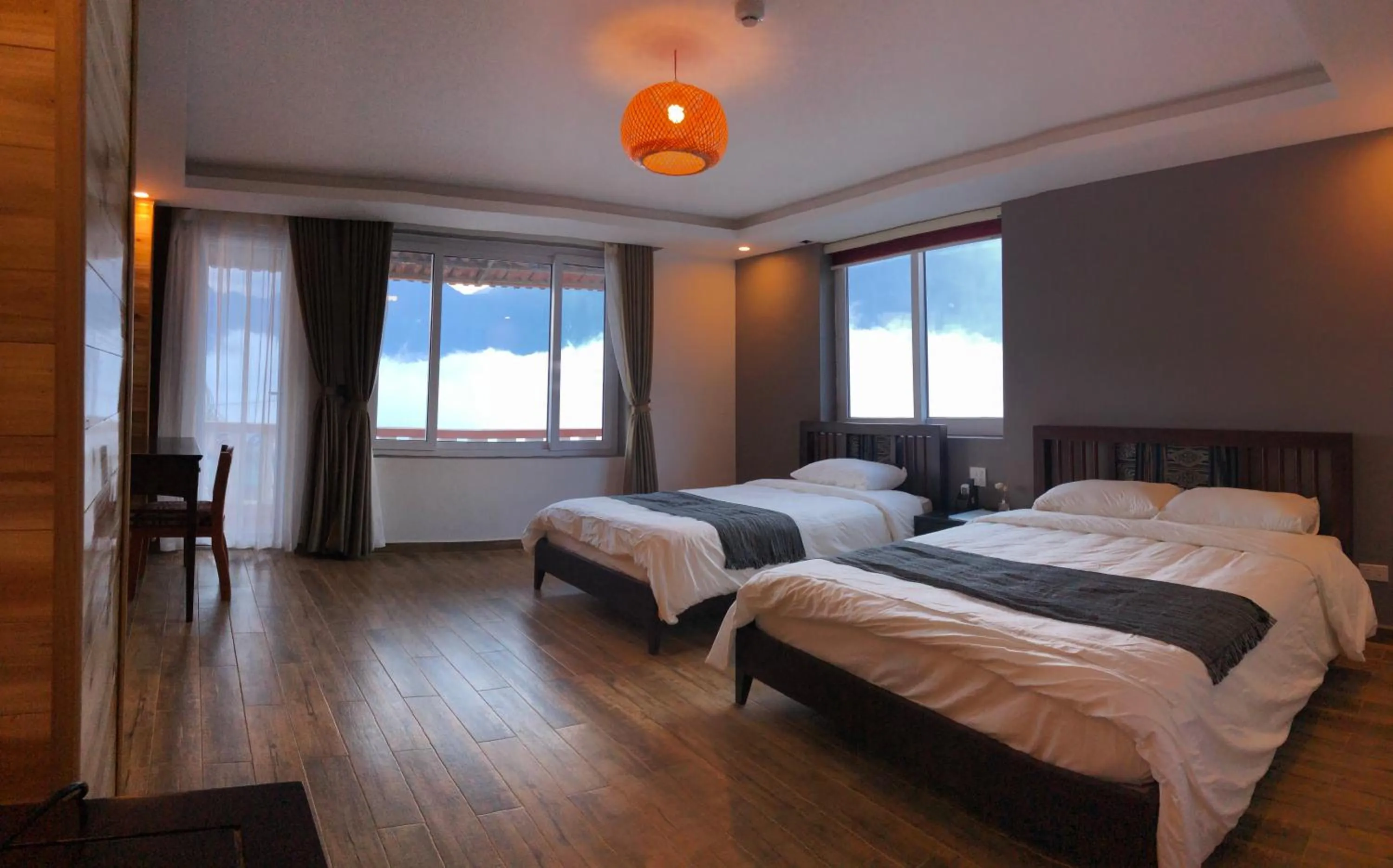 Bed in Cat Cat View Hotel