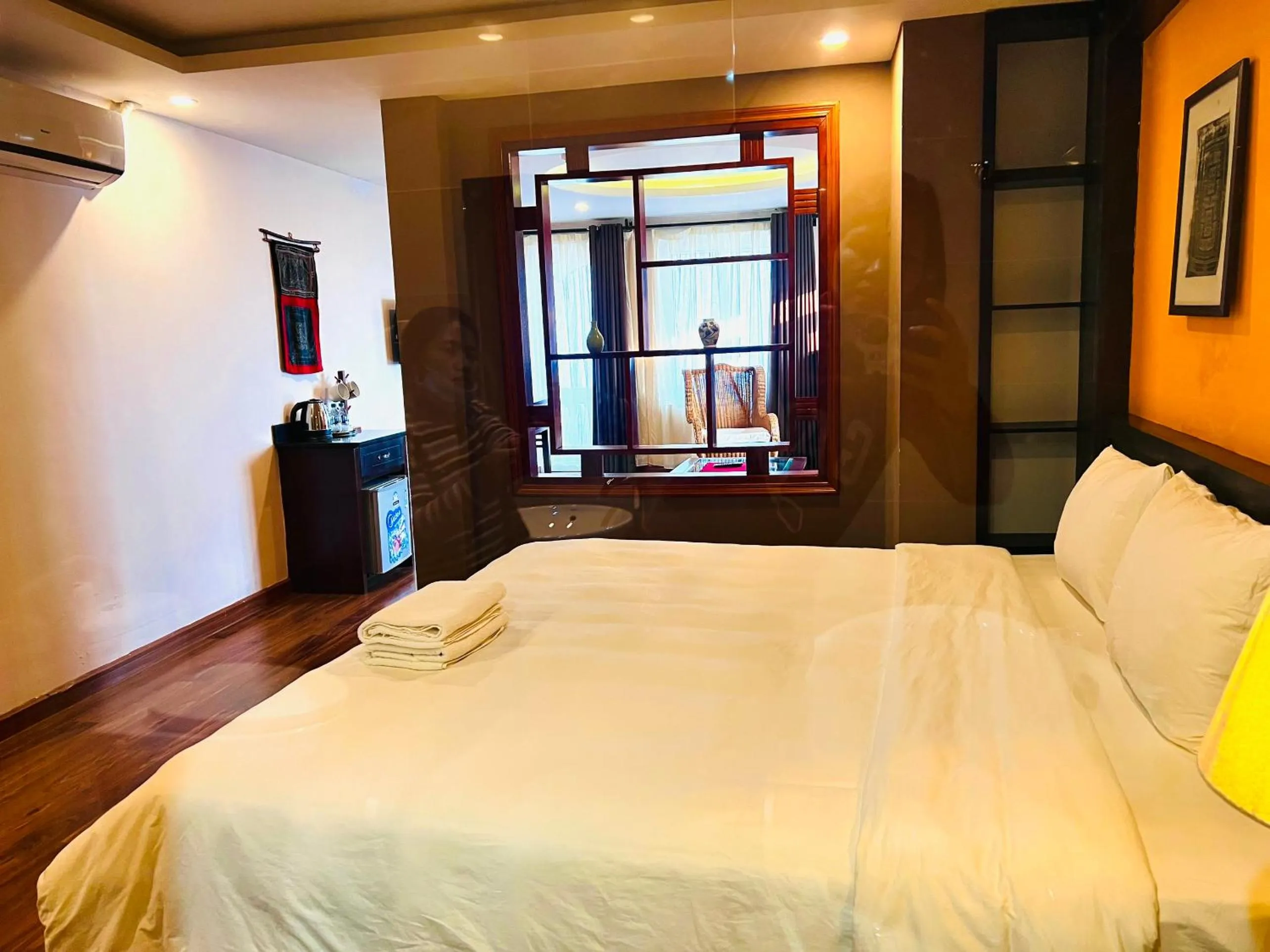 Bed in Cat Cat View Hotel