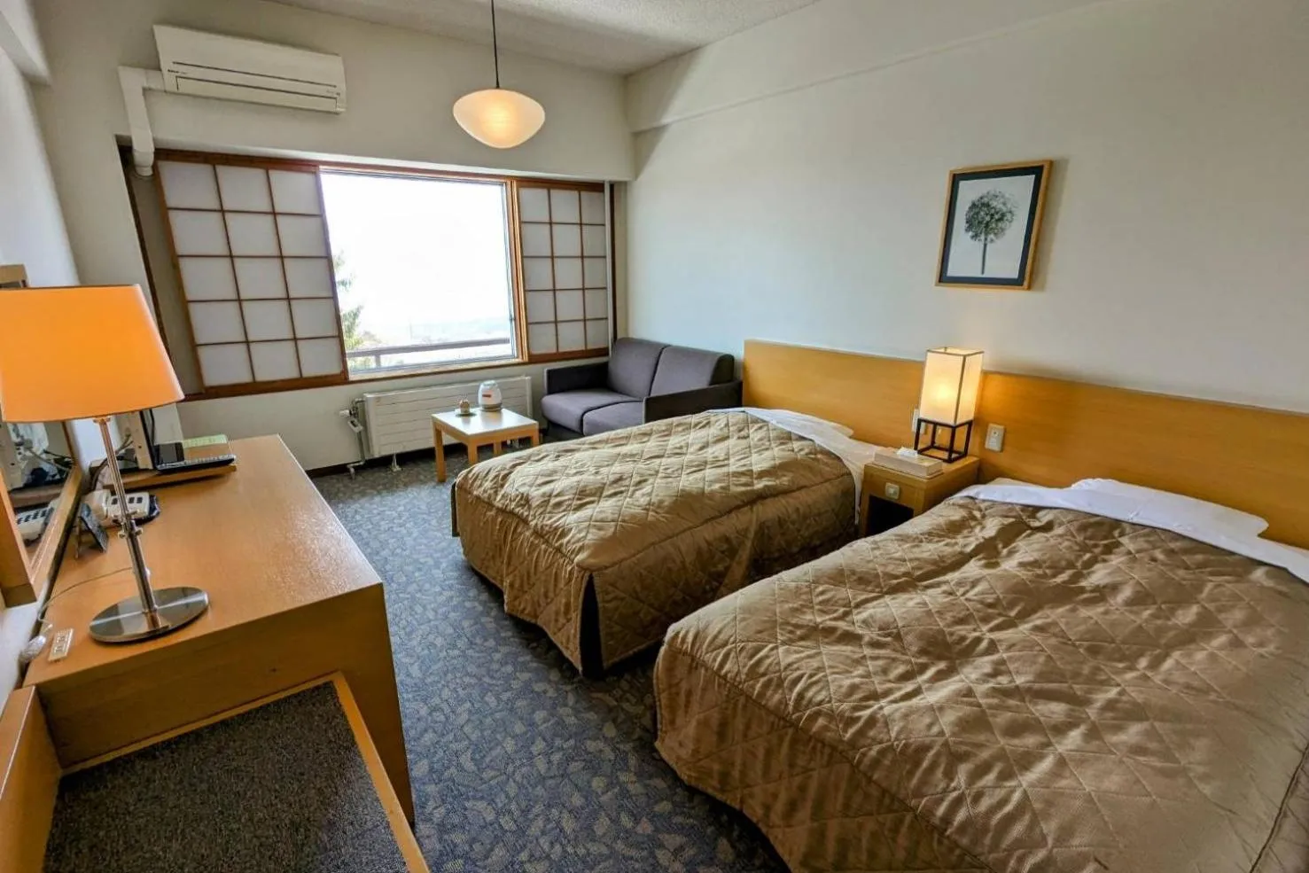Bed in Madarao Kogen Hotel