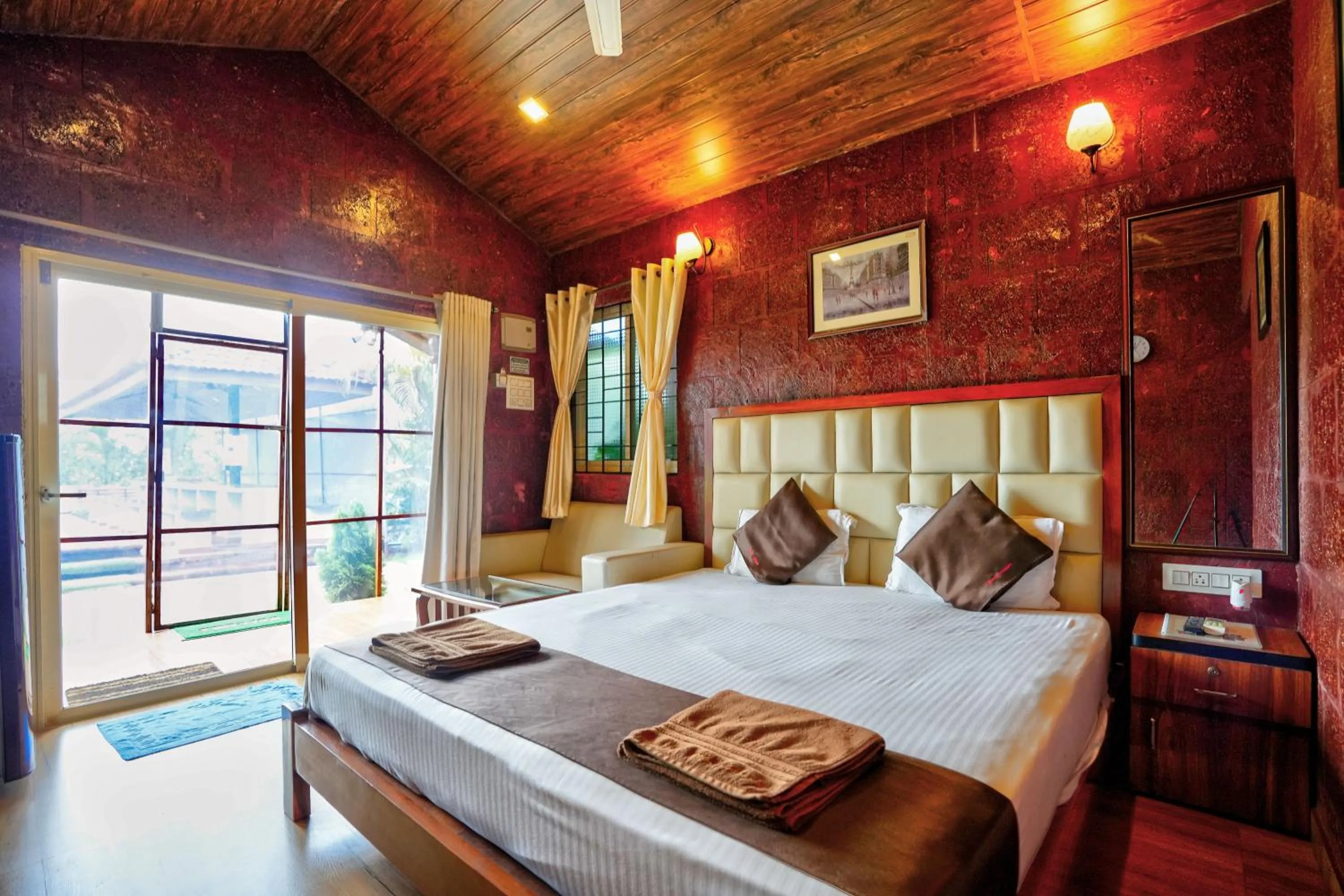 Bed in Rofinos Cottages