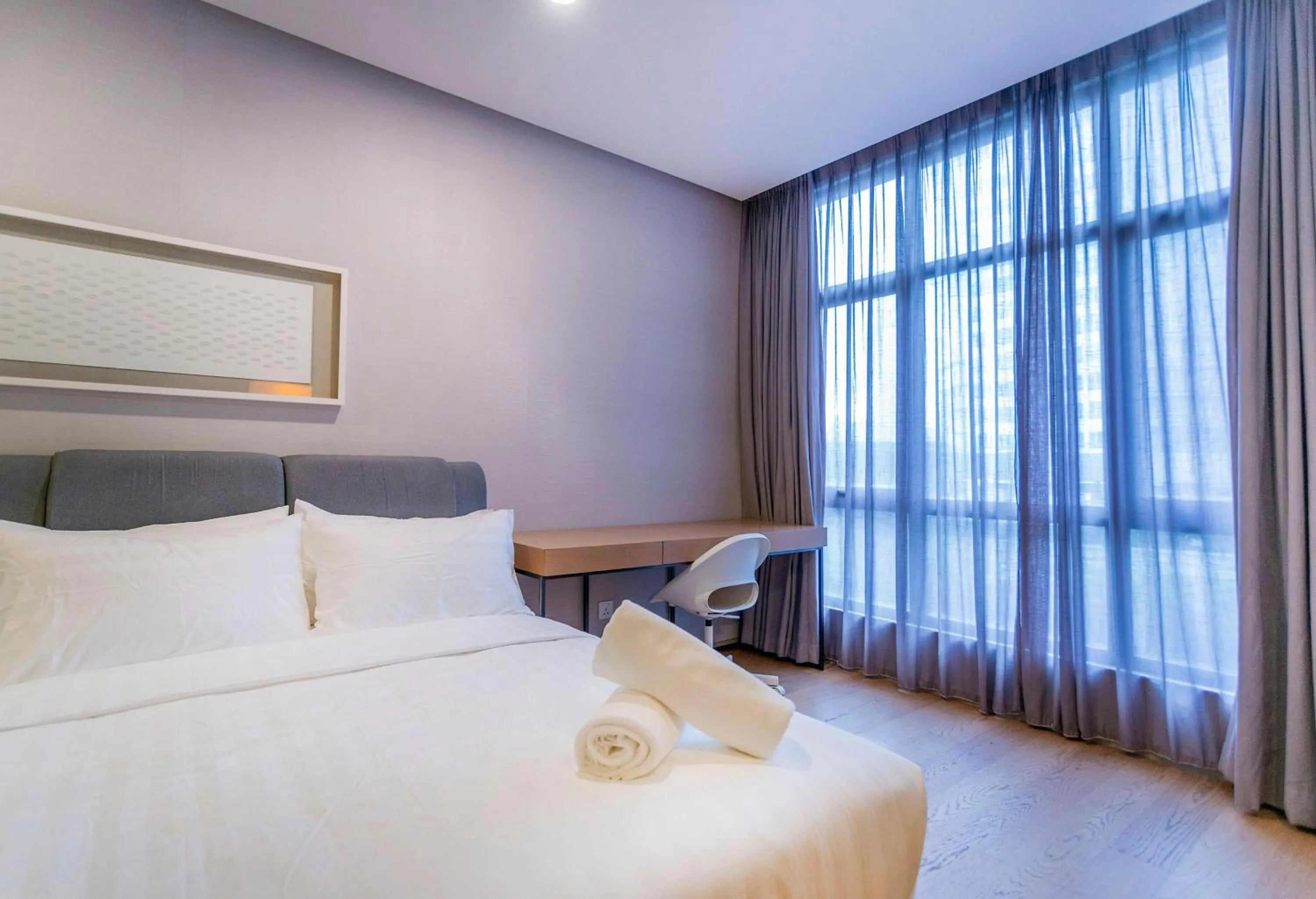 Bed in 188 Suites with Washer and Bathtub near KLCC Kula Lumpur