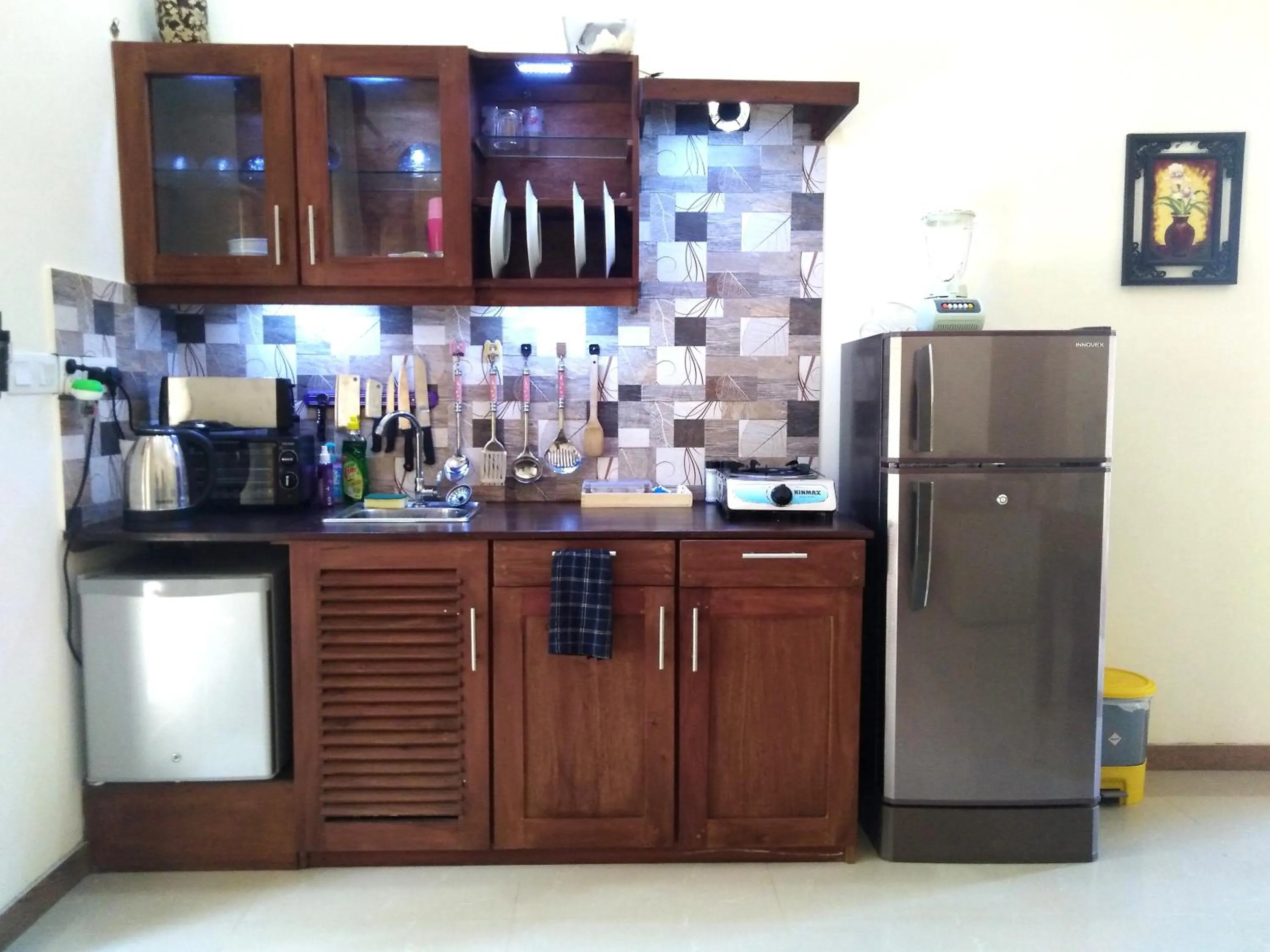 kitchen in Sky Residence Hikkaduwa