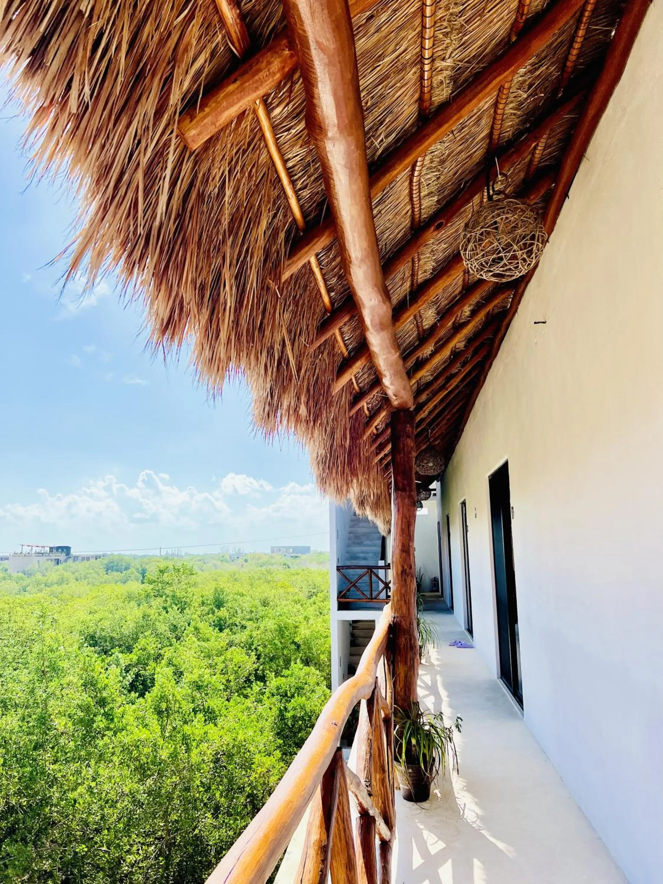 Garden view in Casa Tekio Holbox By Kin Studios