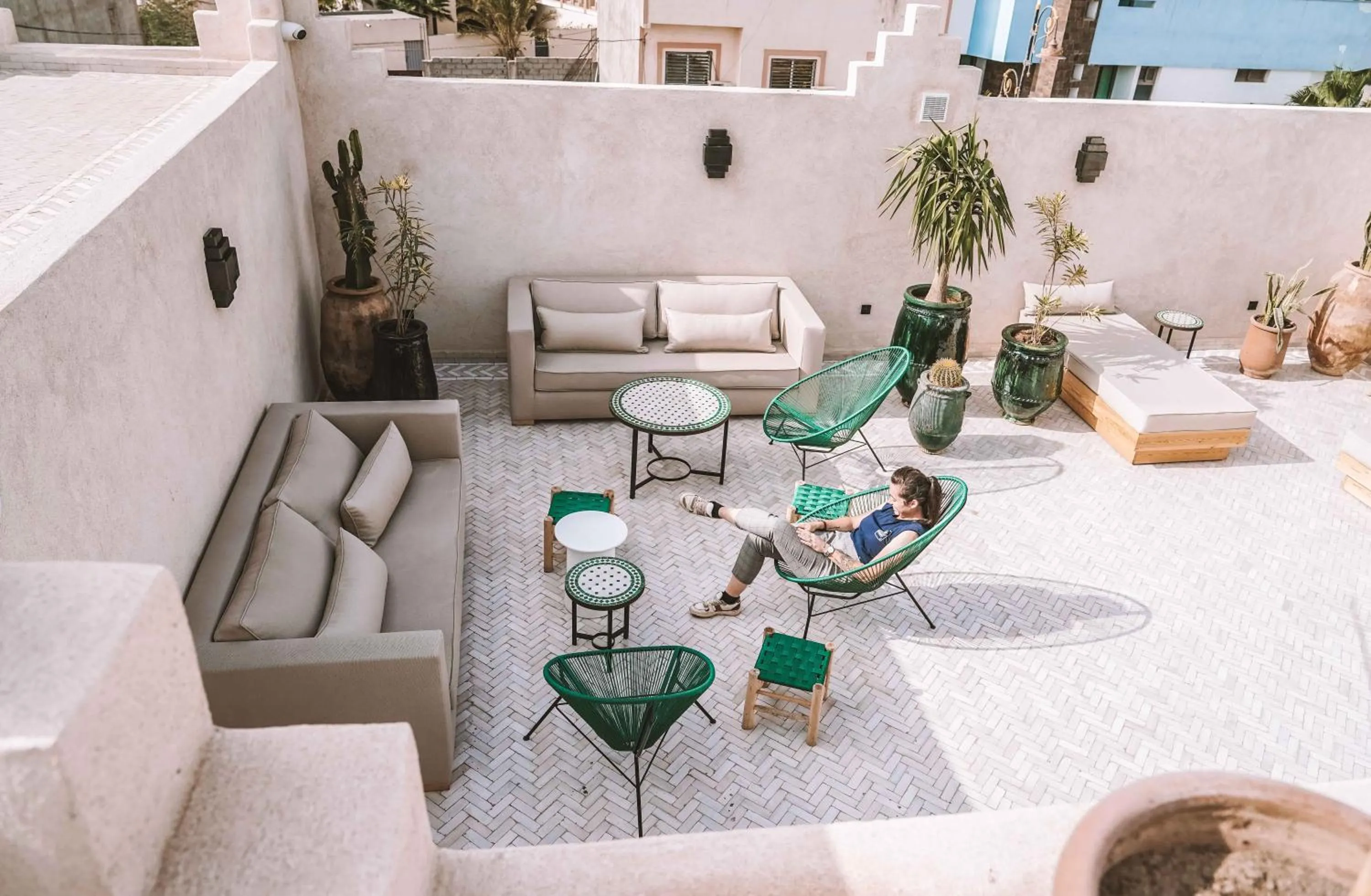 Patio in Hôtel Oasis Dakhla