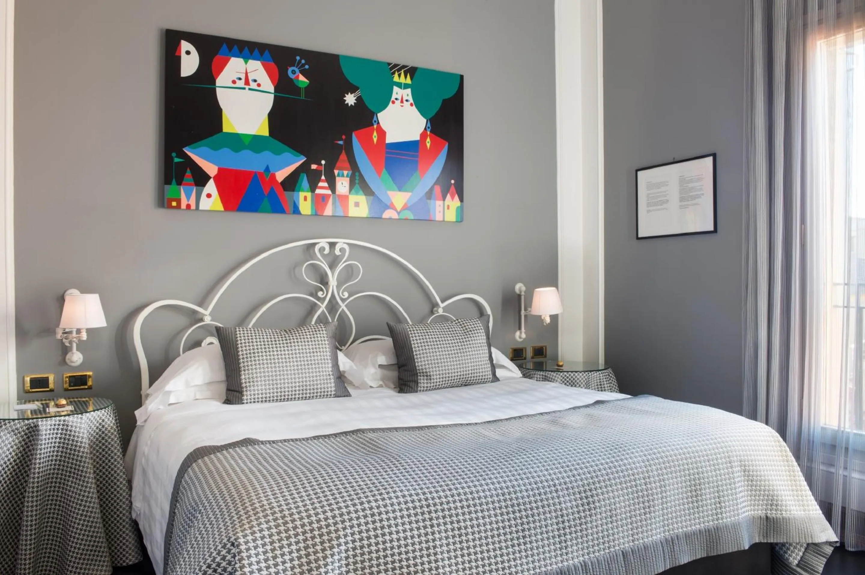 Bed in Art Hotel Orologio