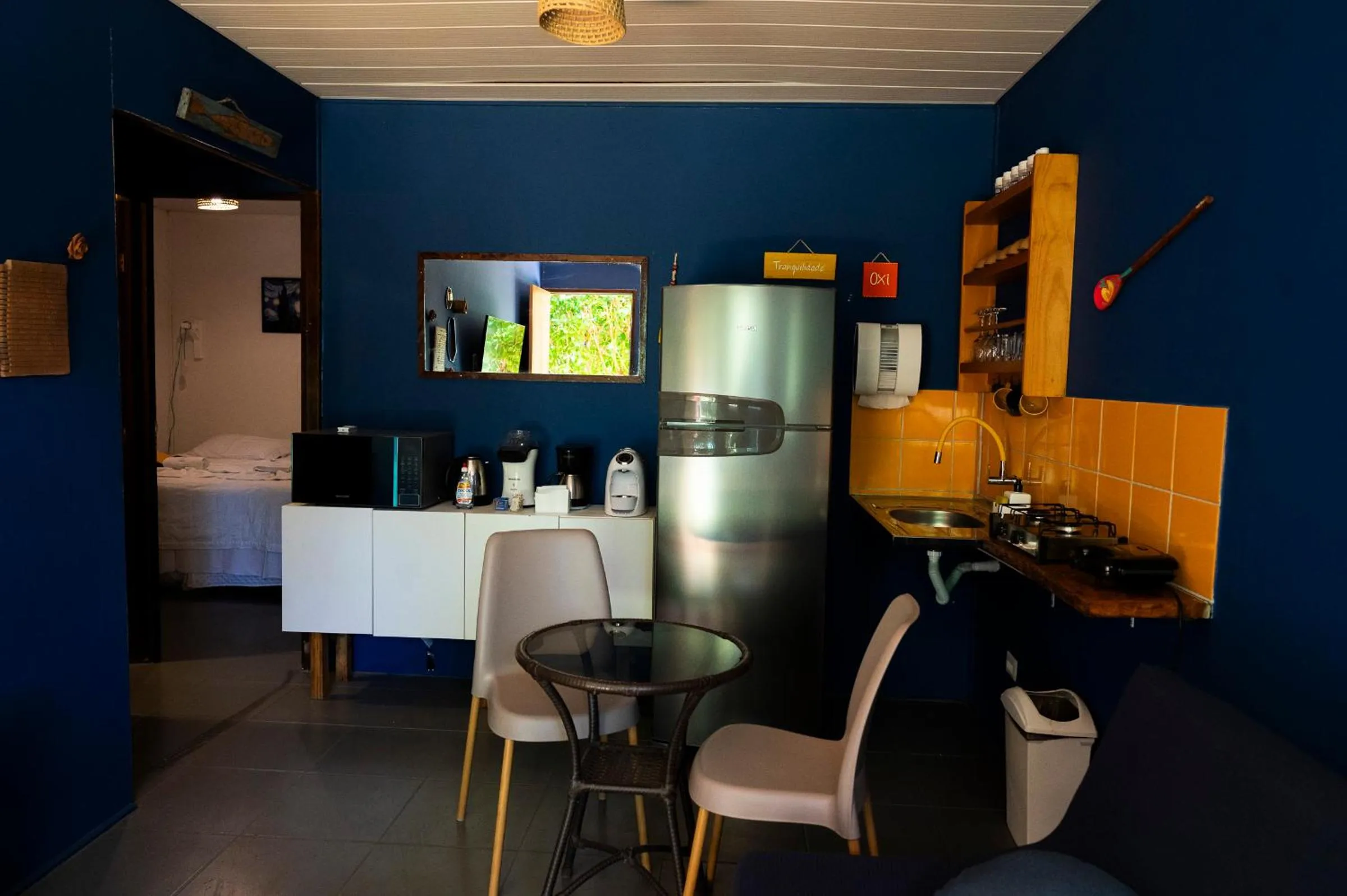 Kitchen or kitchenette in Pousada Estrela Cordel