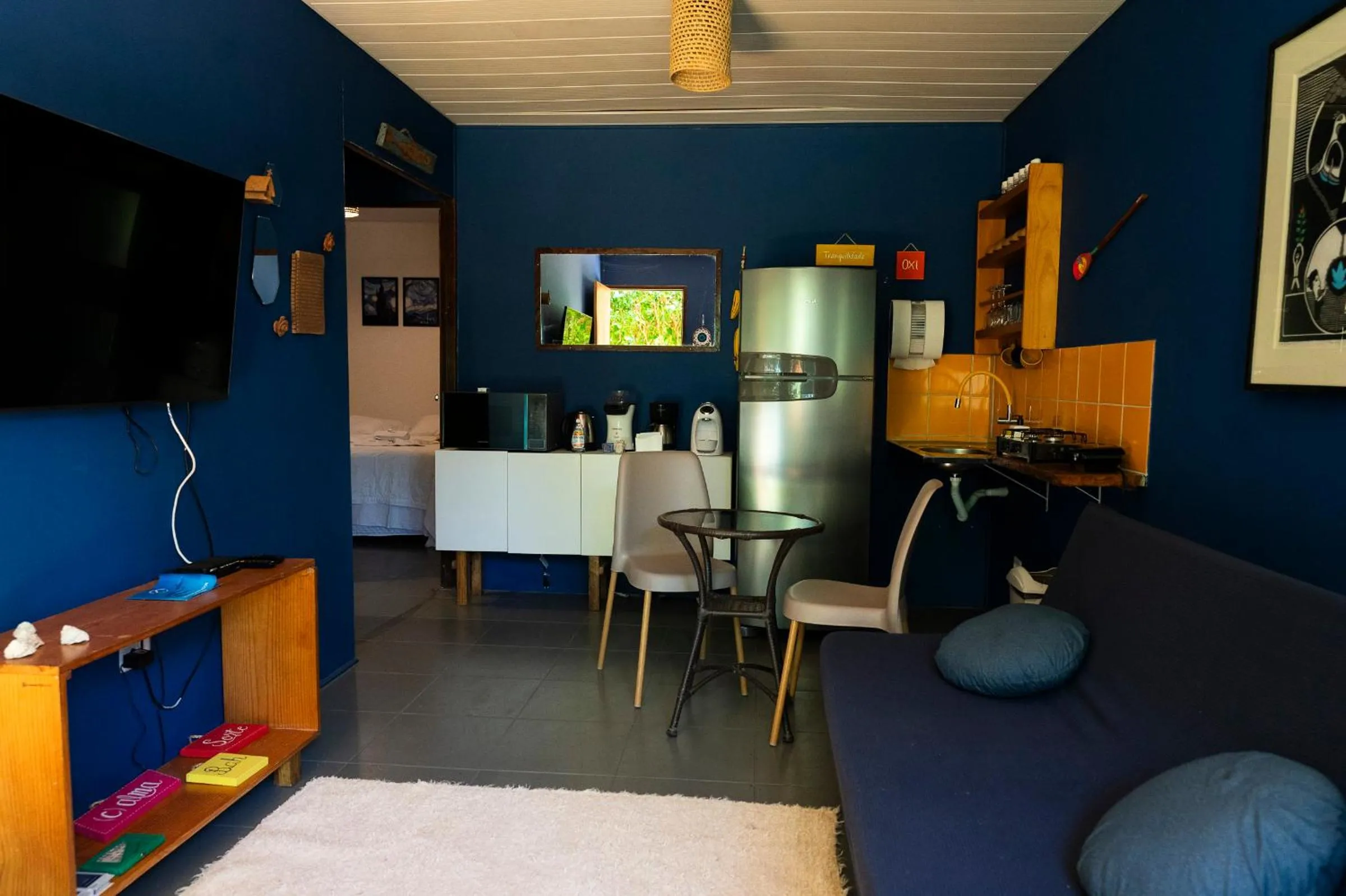 Communal lounge/ TV room in Pousada Estrela Cordel