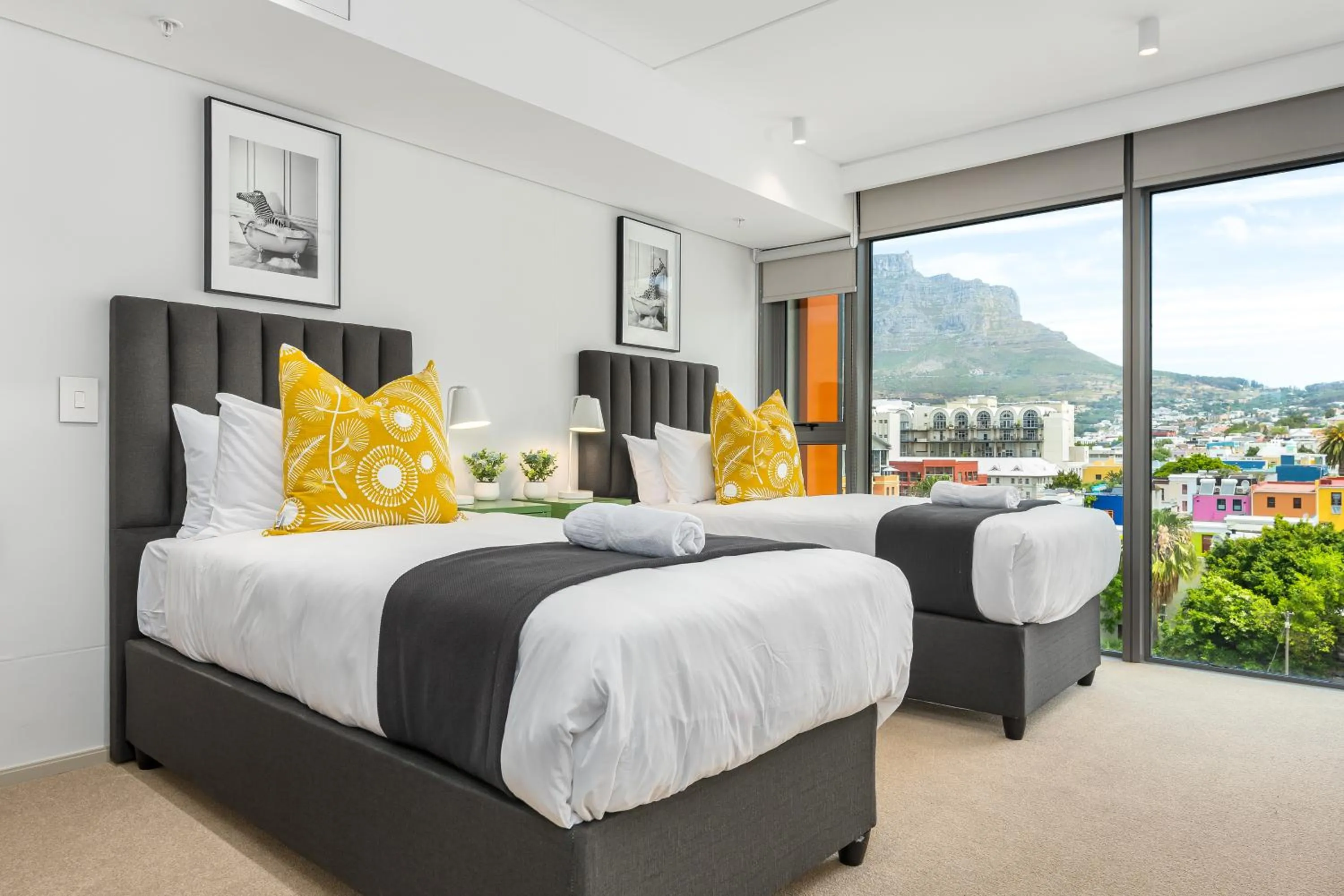 Bed in 117 on Strand Luxury Apartments