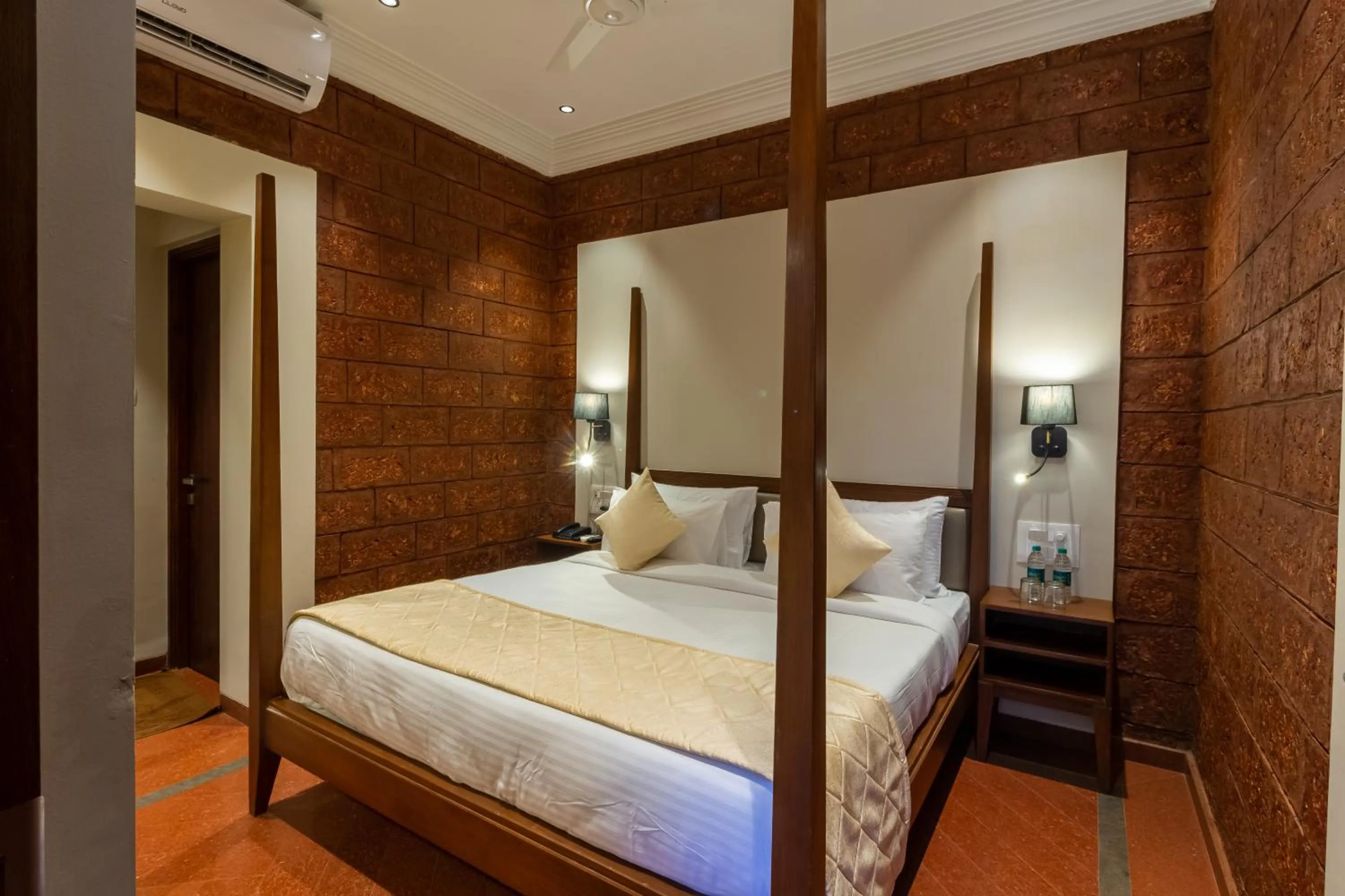 Bed in R R Heritage Resort Pure Vegetarian